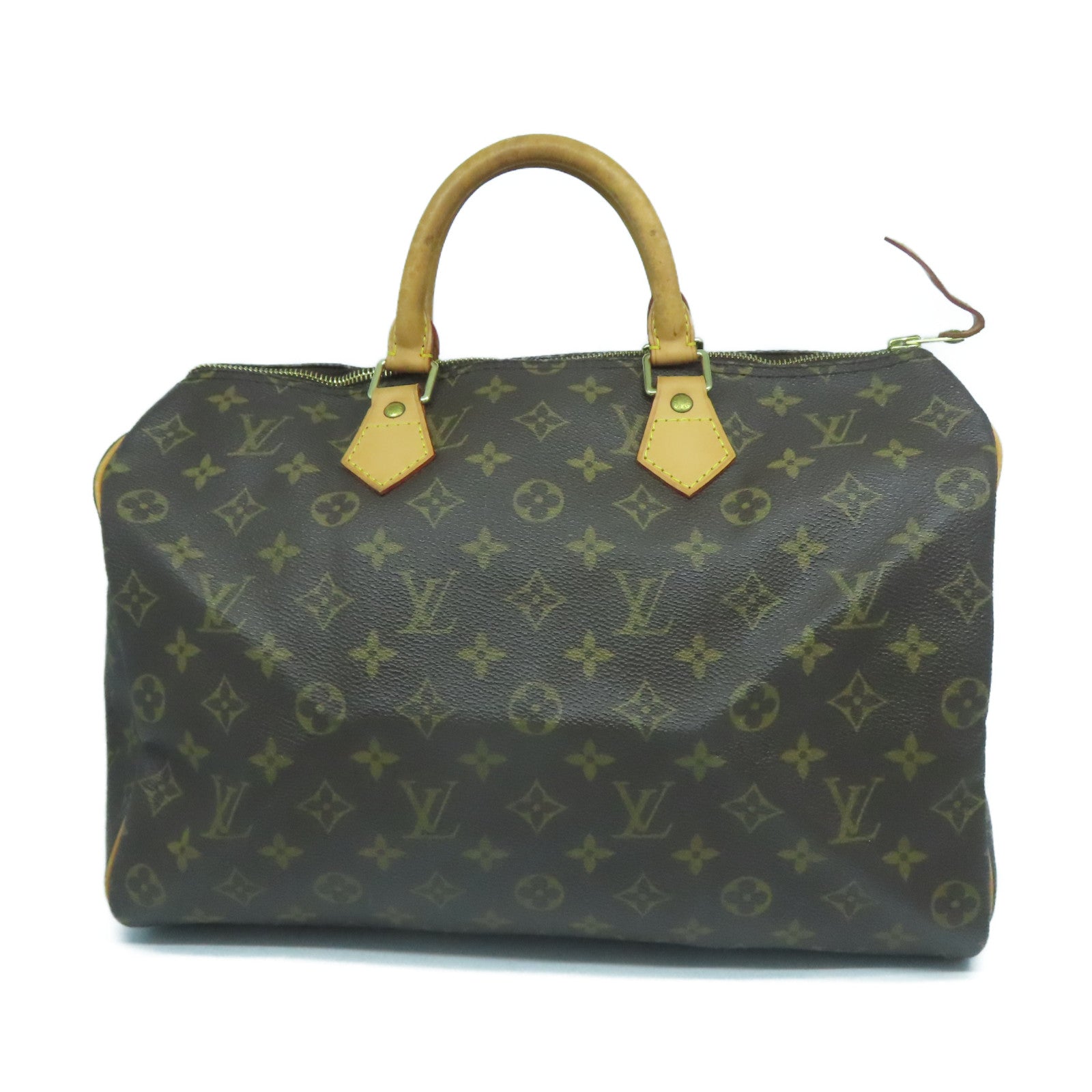 LOUIS VUITTON 【激減優惠】Monogram Speedy 35金扣手挽袋啡色