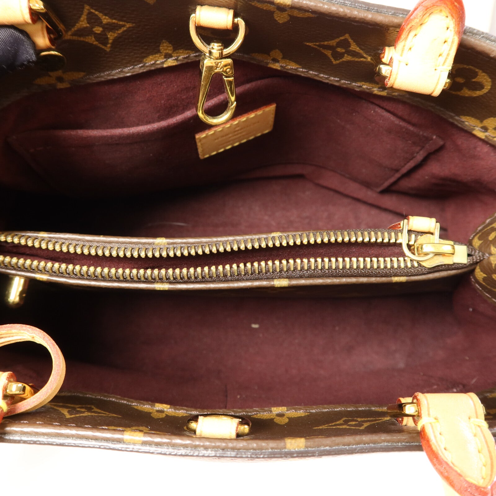 LOUIS VUITTON Monogram Montaigne BB金扣手挽肩背兩用袋棕色