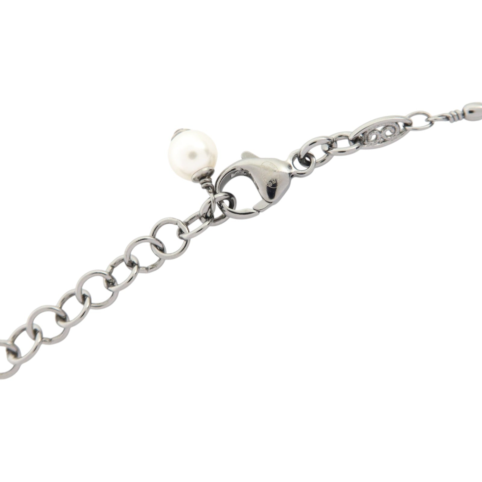 CHANEL 金屬/PVC No5 Perfume Bottle Necklace銀扣項鏈