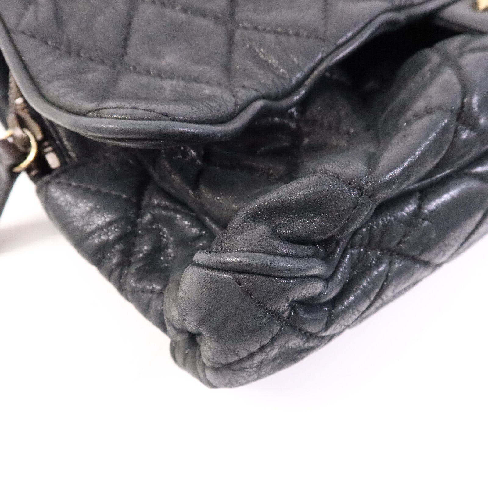 CHANEL 牛皮皮革Chain Shoulder Bag金扣鏈帶肩背袋