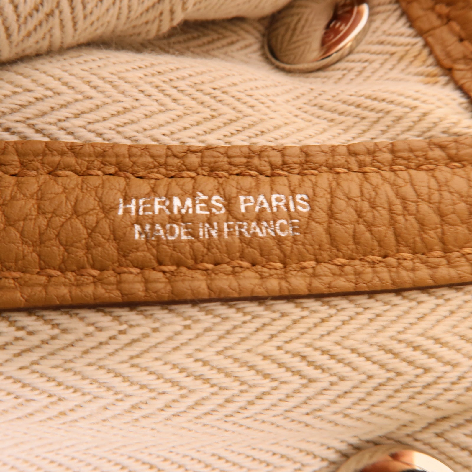 HERMES Negonda皮革Garden Party TPM手挽袋Biscuit