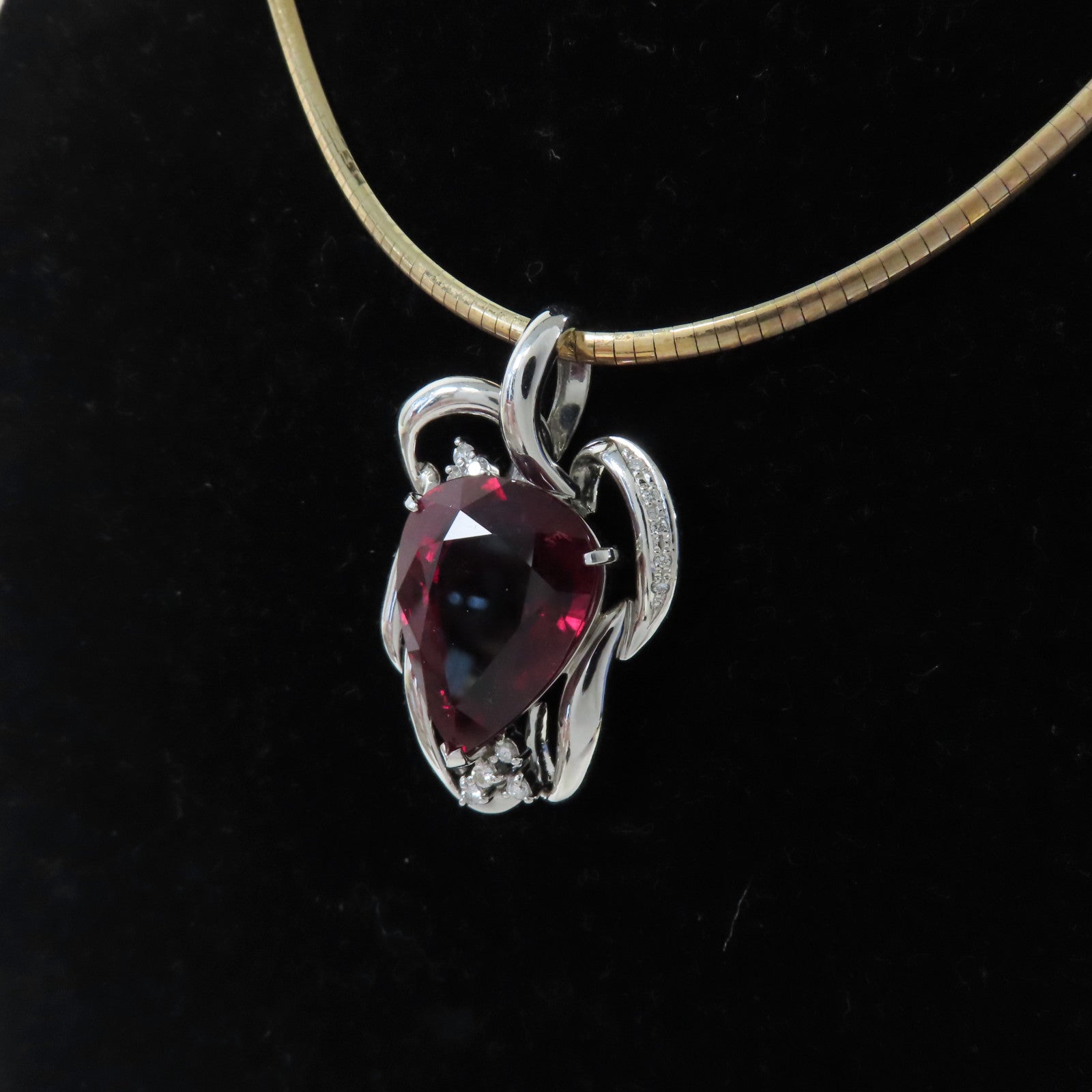 JEWELRY Pt900鉑金/Pt850鉑金/Necklace紅碧璽項鍊/紅色