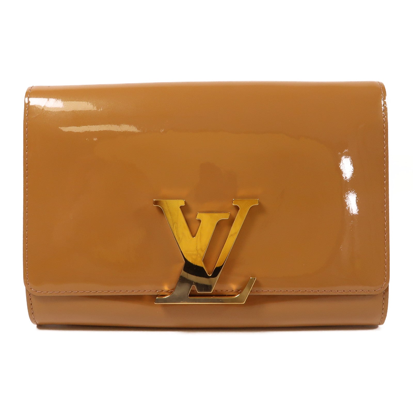 LOUIS VUITTON Monogram Vernis Louise金扣手拿包