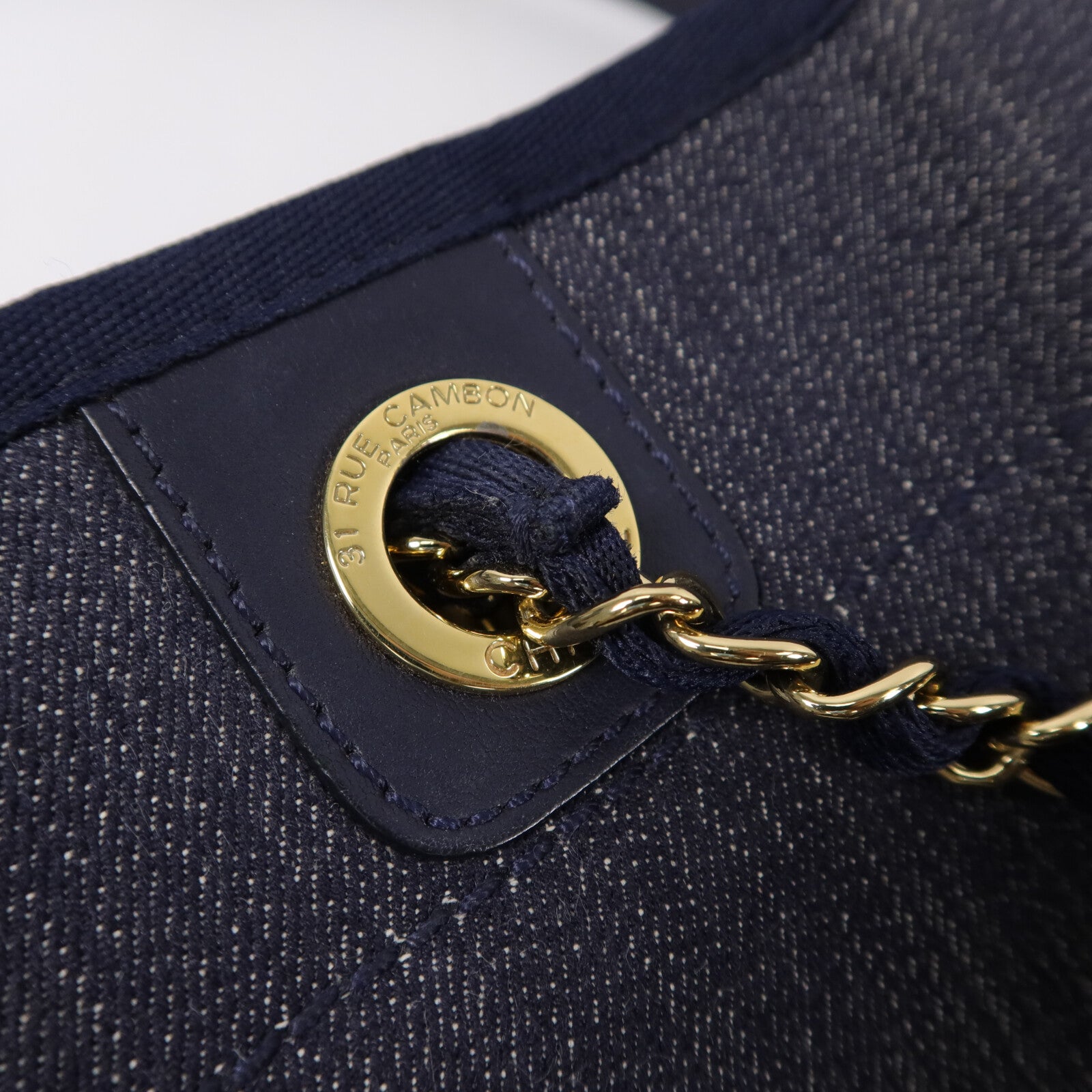 CHANEL 帆布Deauville Tote Bag手挽袋
