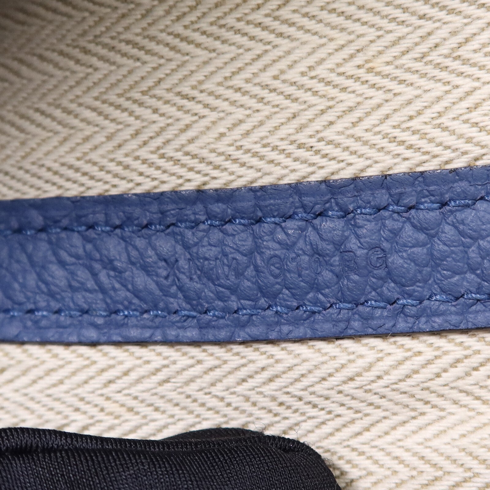 HERMES Negonda皮革Garden Party 36銀扣手挽袋Bleu Agate