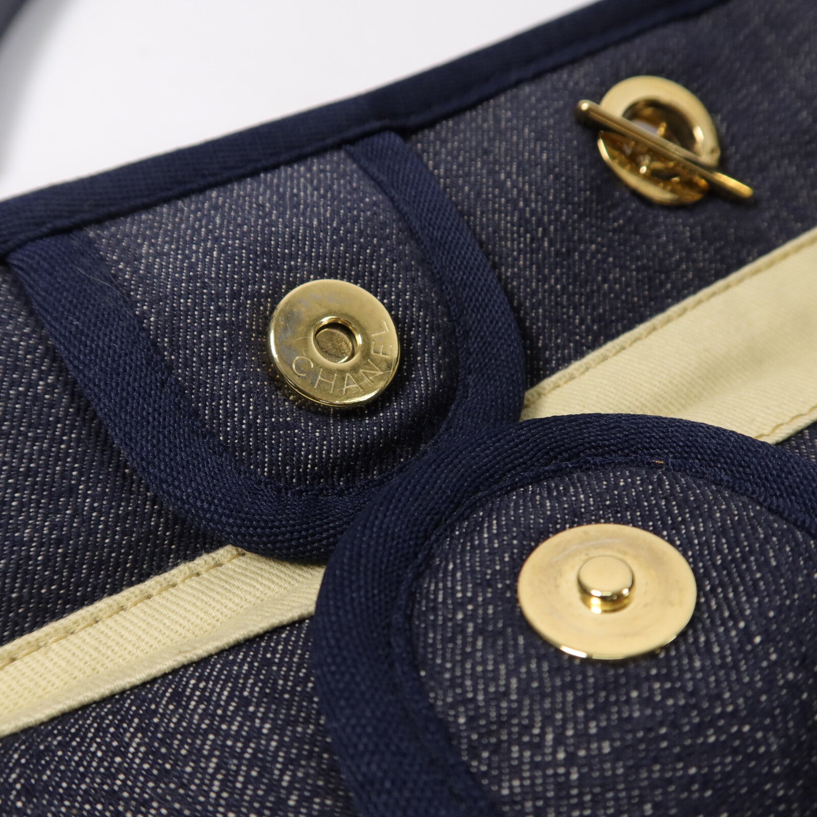 CHANEL 帆布Deauville Tote Bag手挽袋