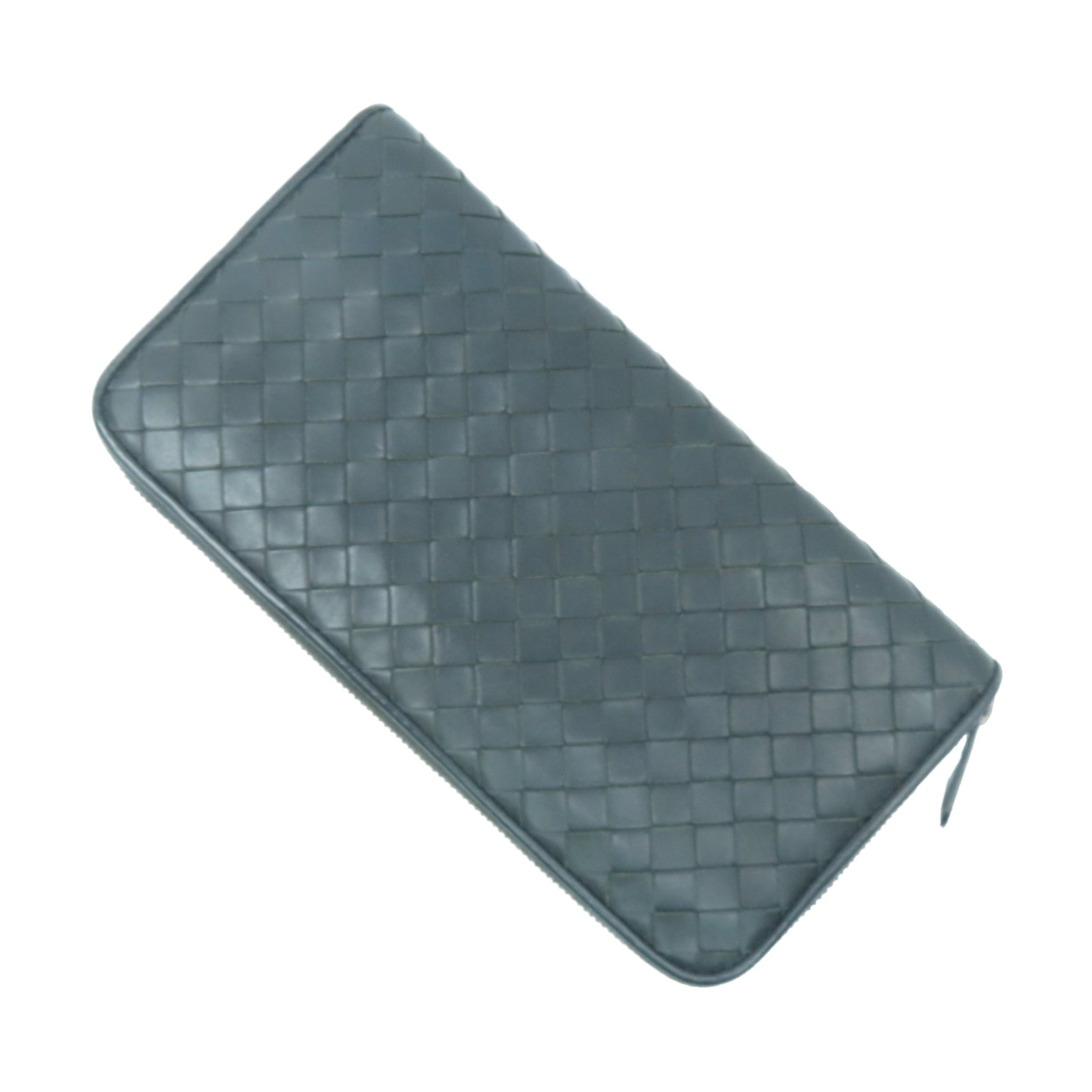 BOTTEGA VENETA 【激減優惠】牛皮皮革Long Wallet錢包灰色