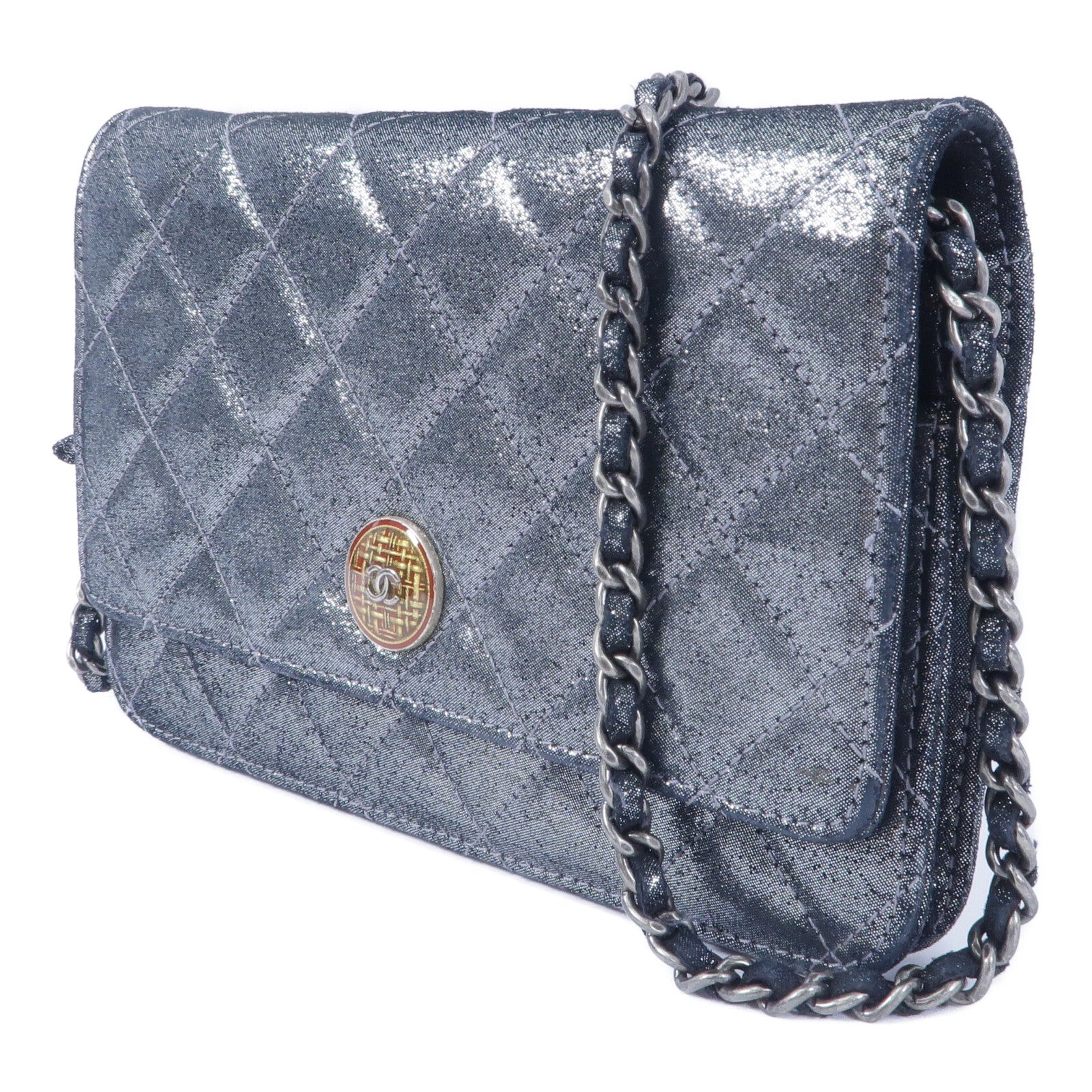 CHANEL 帆布Wallet On Chain鏈帶肩背袋