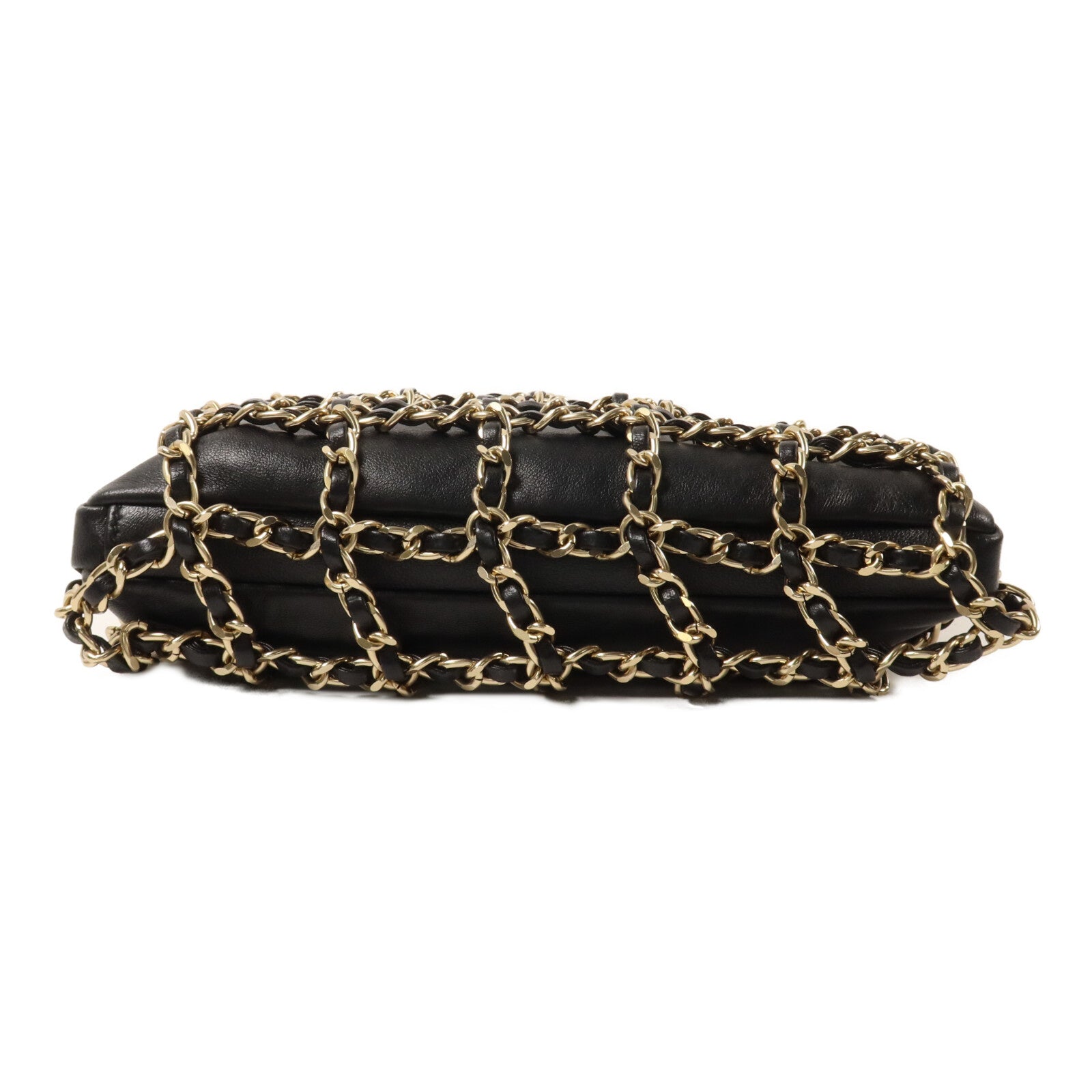 CHANEL 羊皮皮革Cage Shopping Bag鏈帶肩背袋