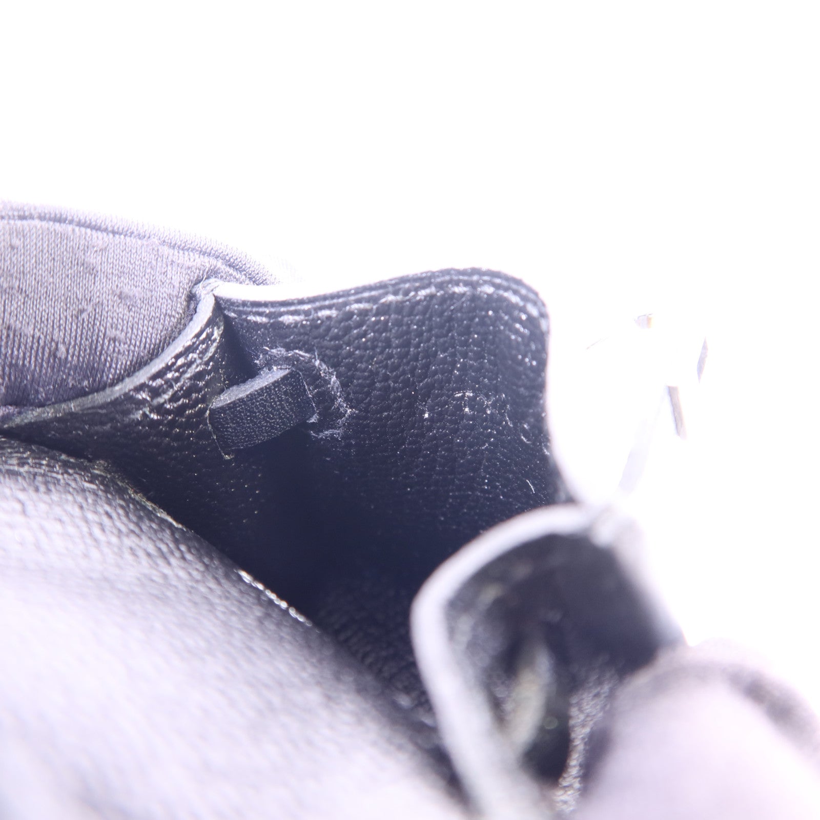 HERMES Tadelakt皮革Kelly Bag Charm 銀扣掛飾Noir