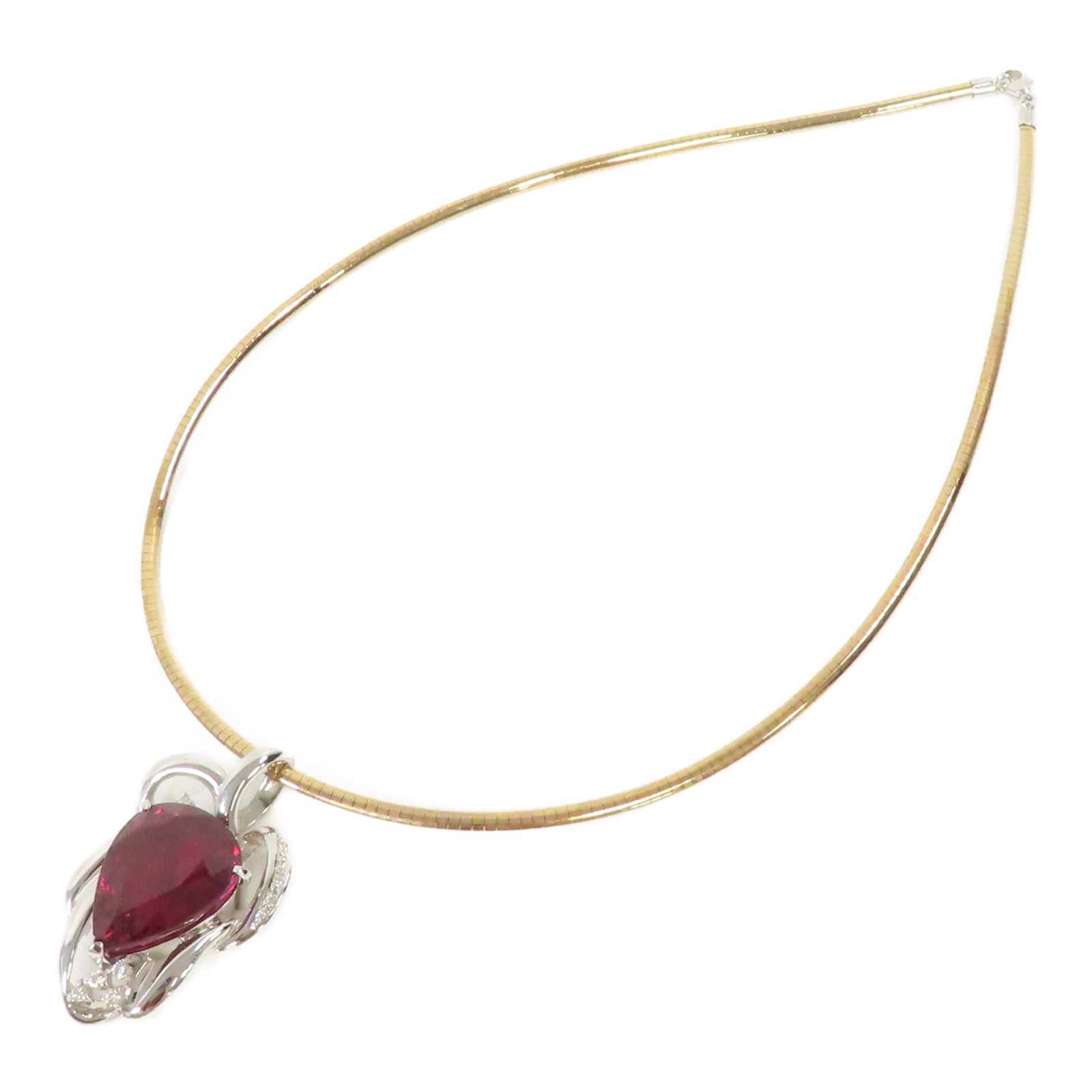 JEWELRY Pt900鉑金/Pt850鉑金/Necklace紅碧璽項鍊/紅色