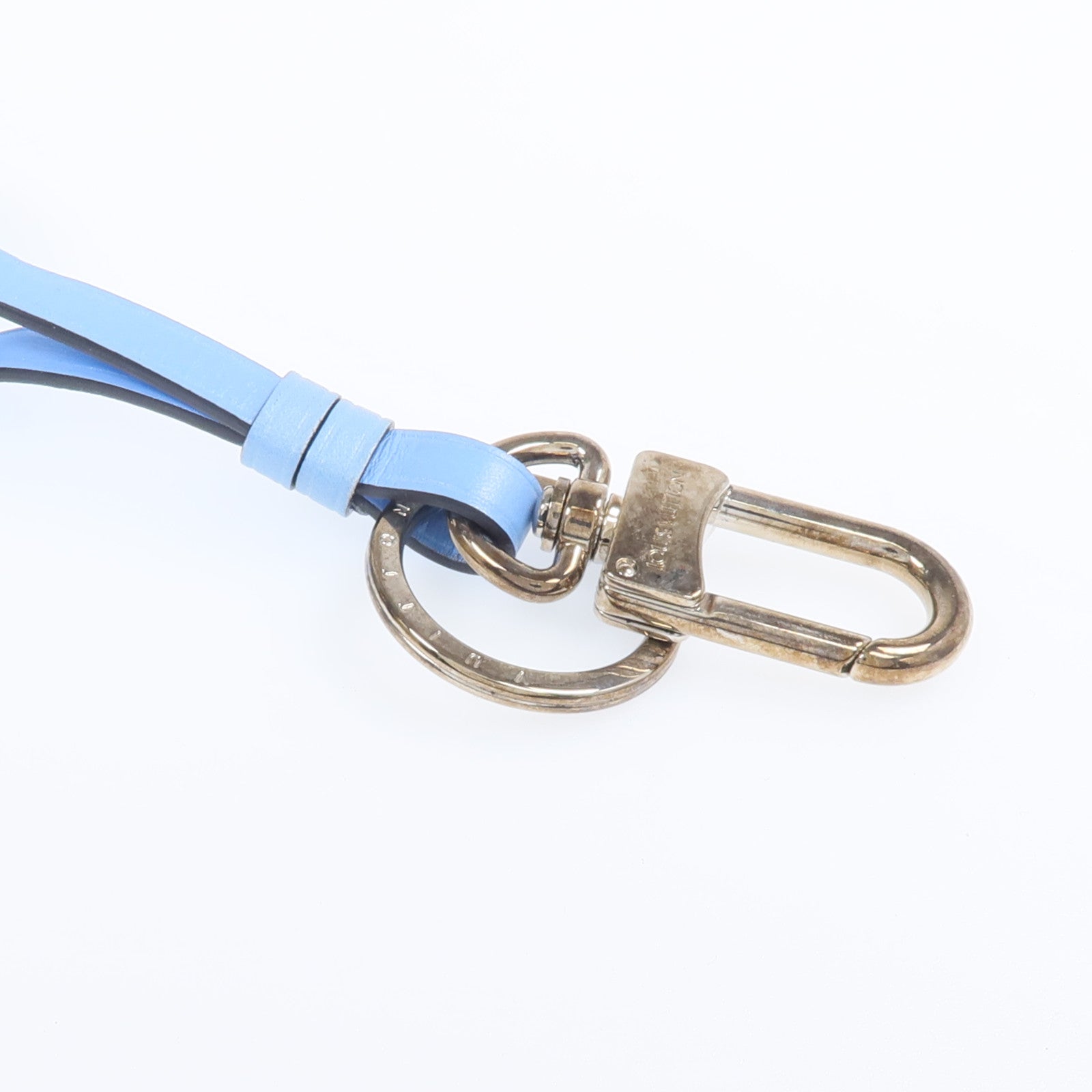 LOUIS VUITTON 牛皮皮革City Steamer Key Chain銀扣掛飾