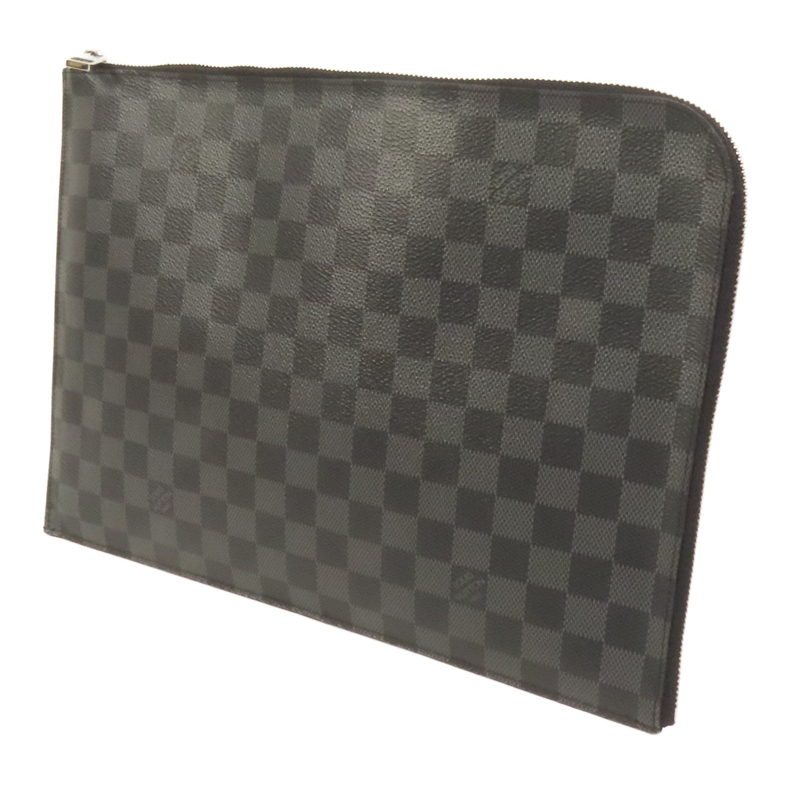 LOUIS VUITTON Damier Graphite Pochette Jour GM銀扣手提包