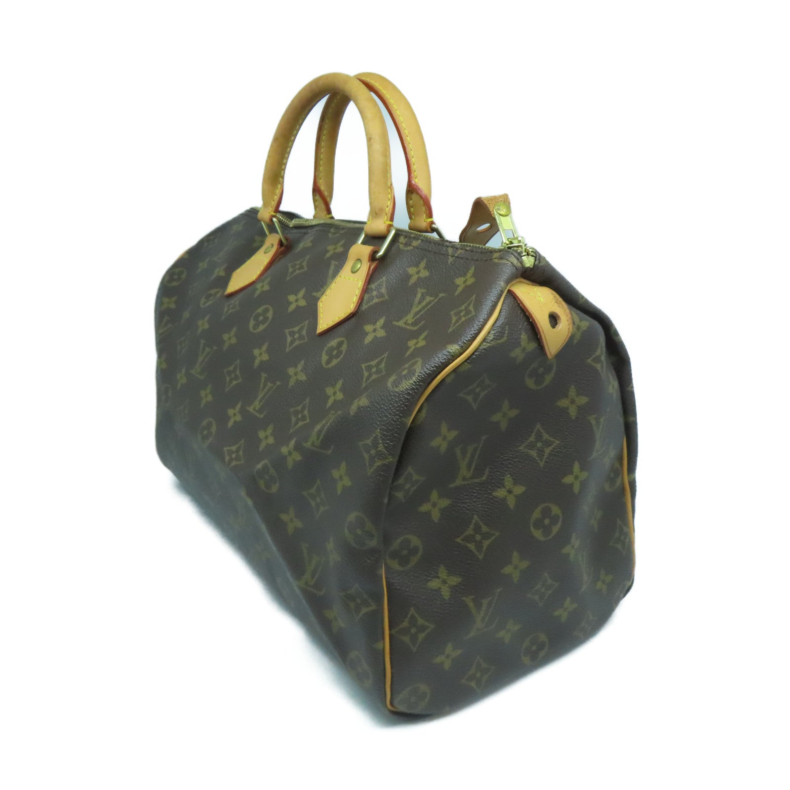 LOUIS VUITTON 【激減優惠】Monogram Speedy 35金扣手挽袋啡色