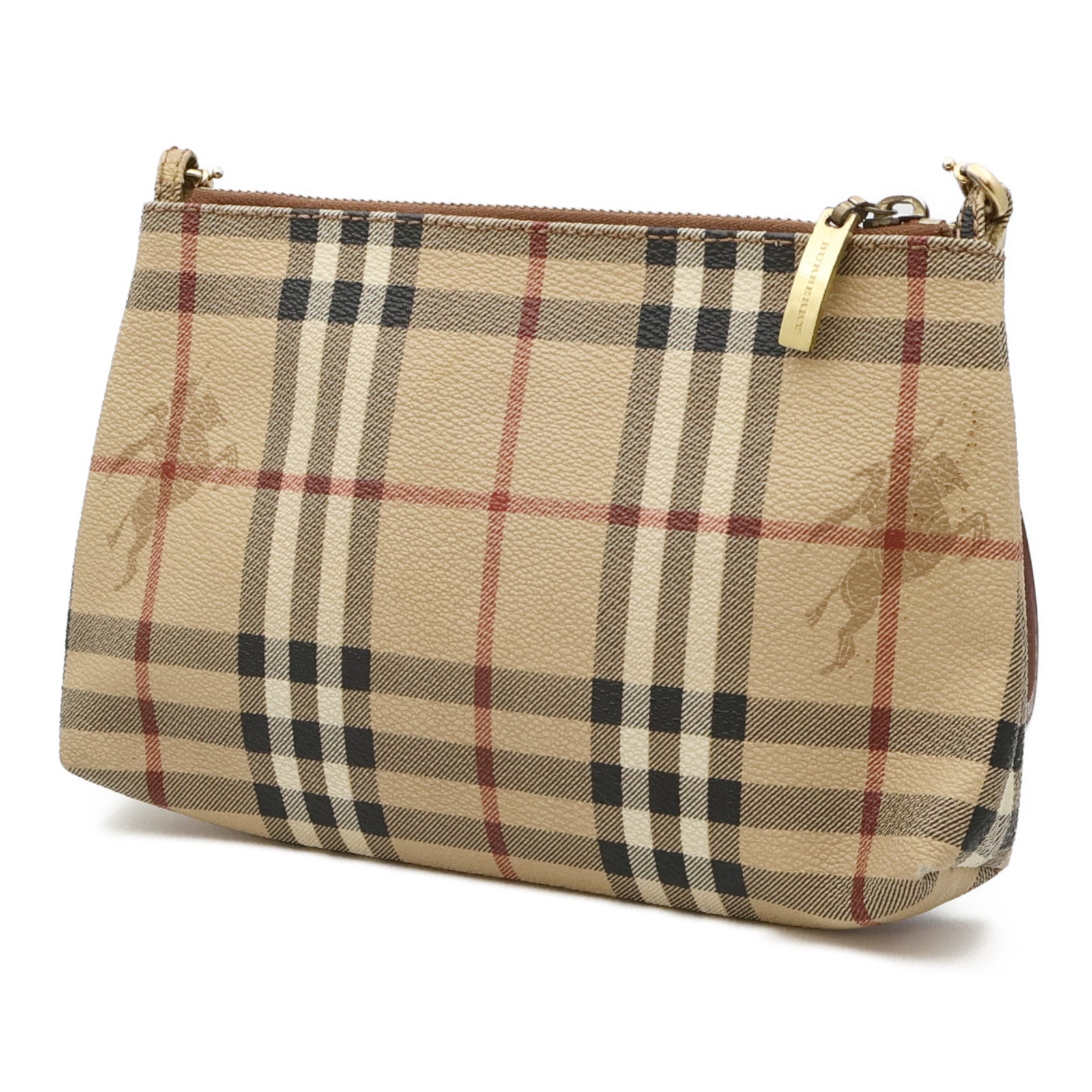 BURBERRY 塗層帆布Shoulder Bag金扣肩背袋