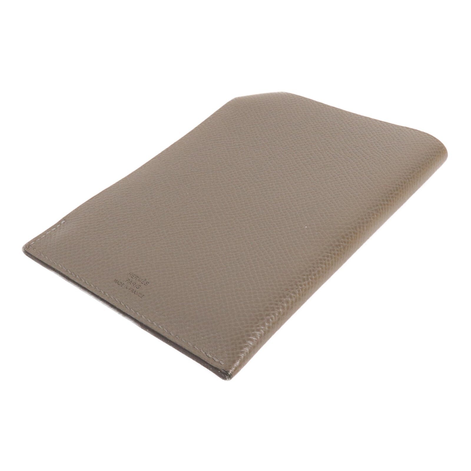 HERMES Epsom皮革Tarmac Passport Holder護照套Etain