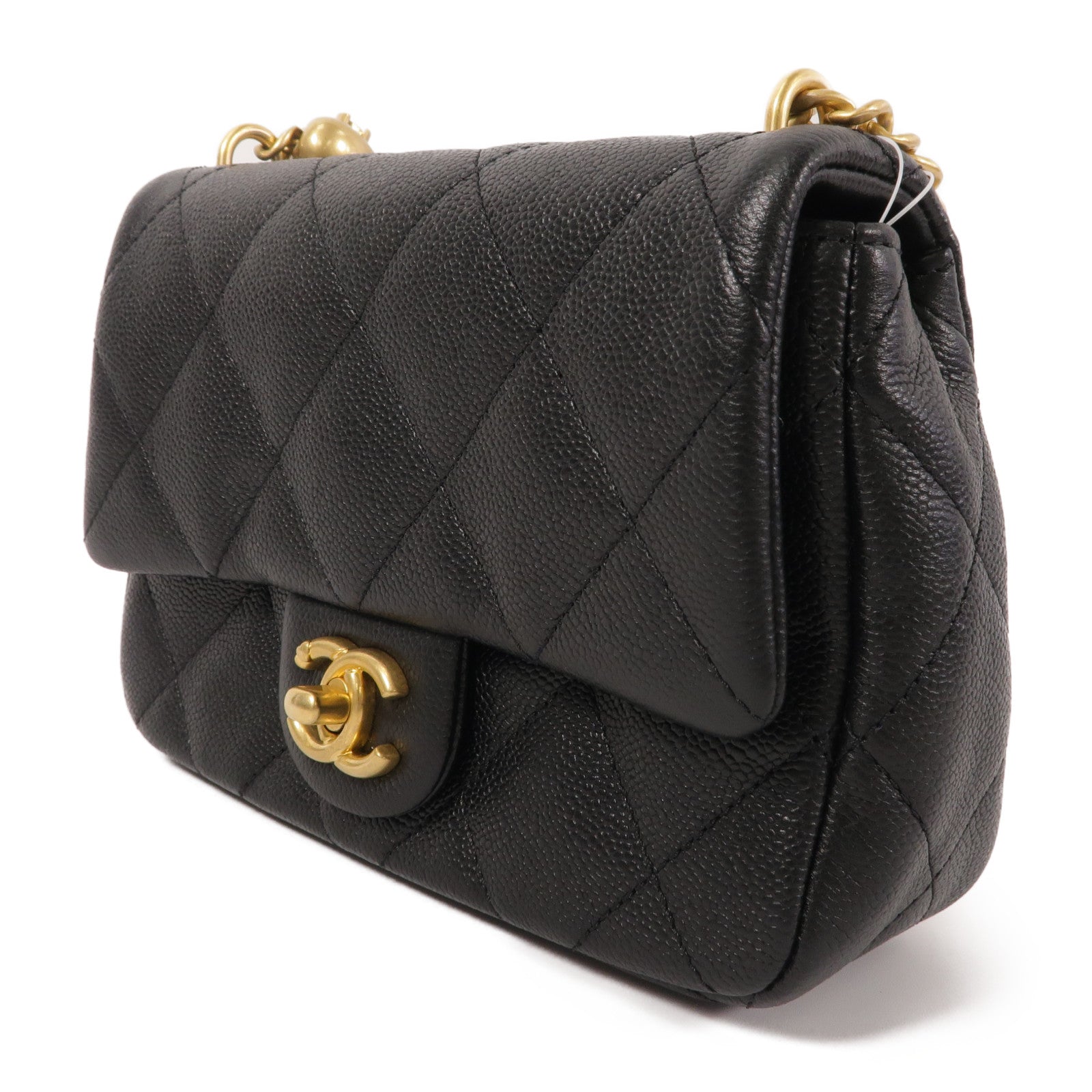 CHANEL 牛皮皮革Heart Crush Mini Flap Bag鏈帶肩背袋
