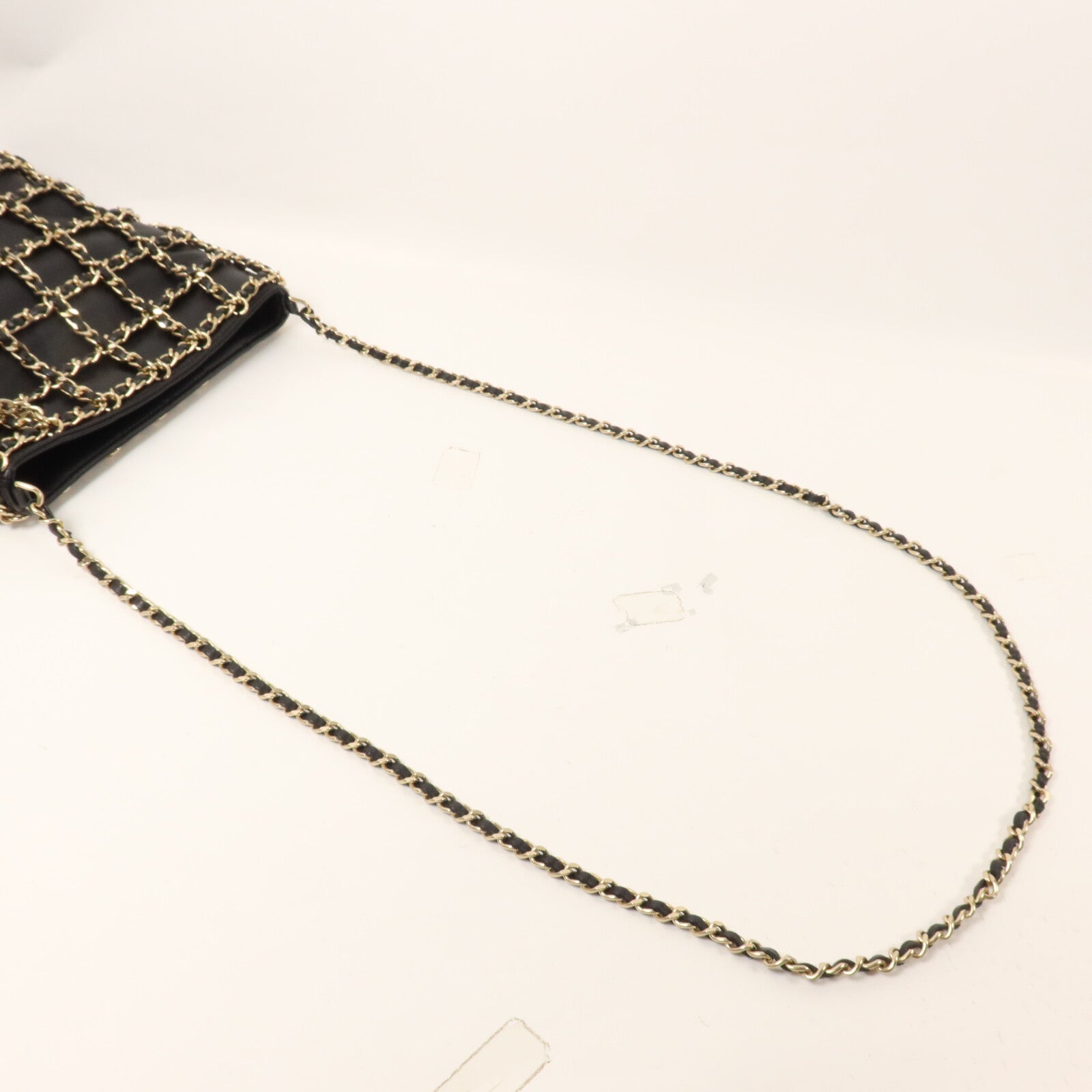 CHANEL 羊皮皮革Cage Shopping Bag鏈帶肩背袋