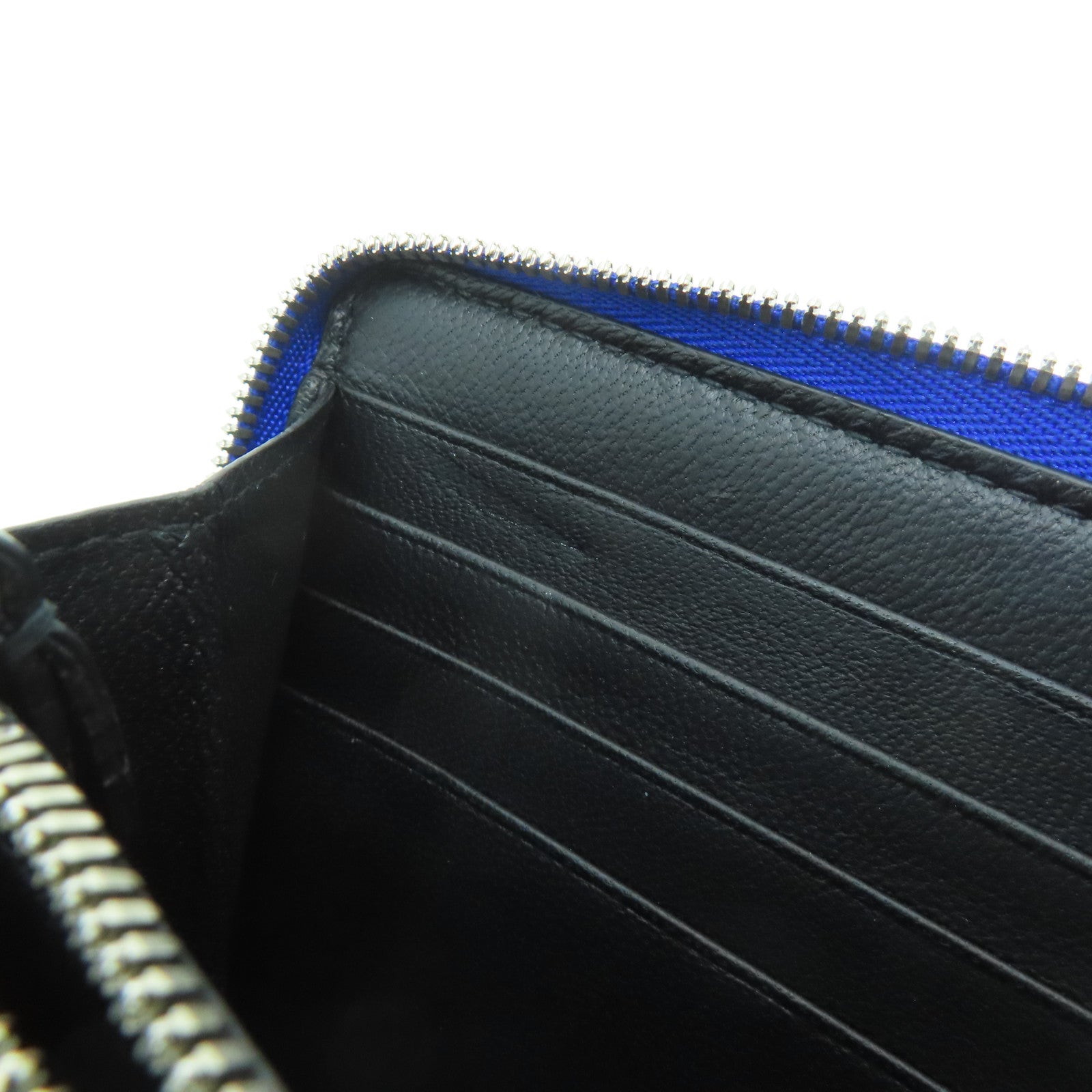 BALENCIAGA 【清倉大減價】牛皮皮革Long Wallet銀扣長錢包藍色