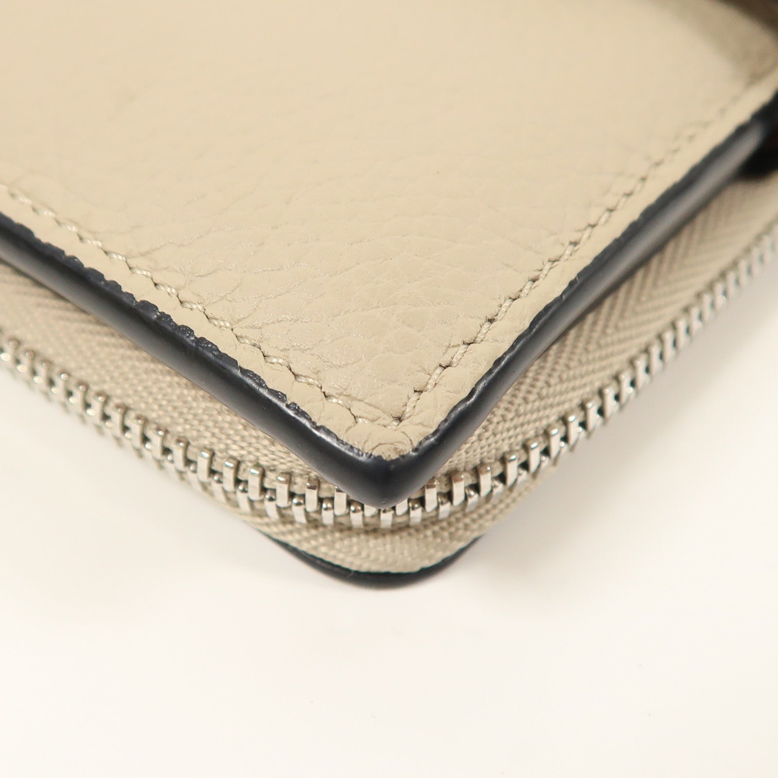 LOEWE SHW Fold Wallet Calfskin Leather Khaki