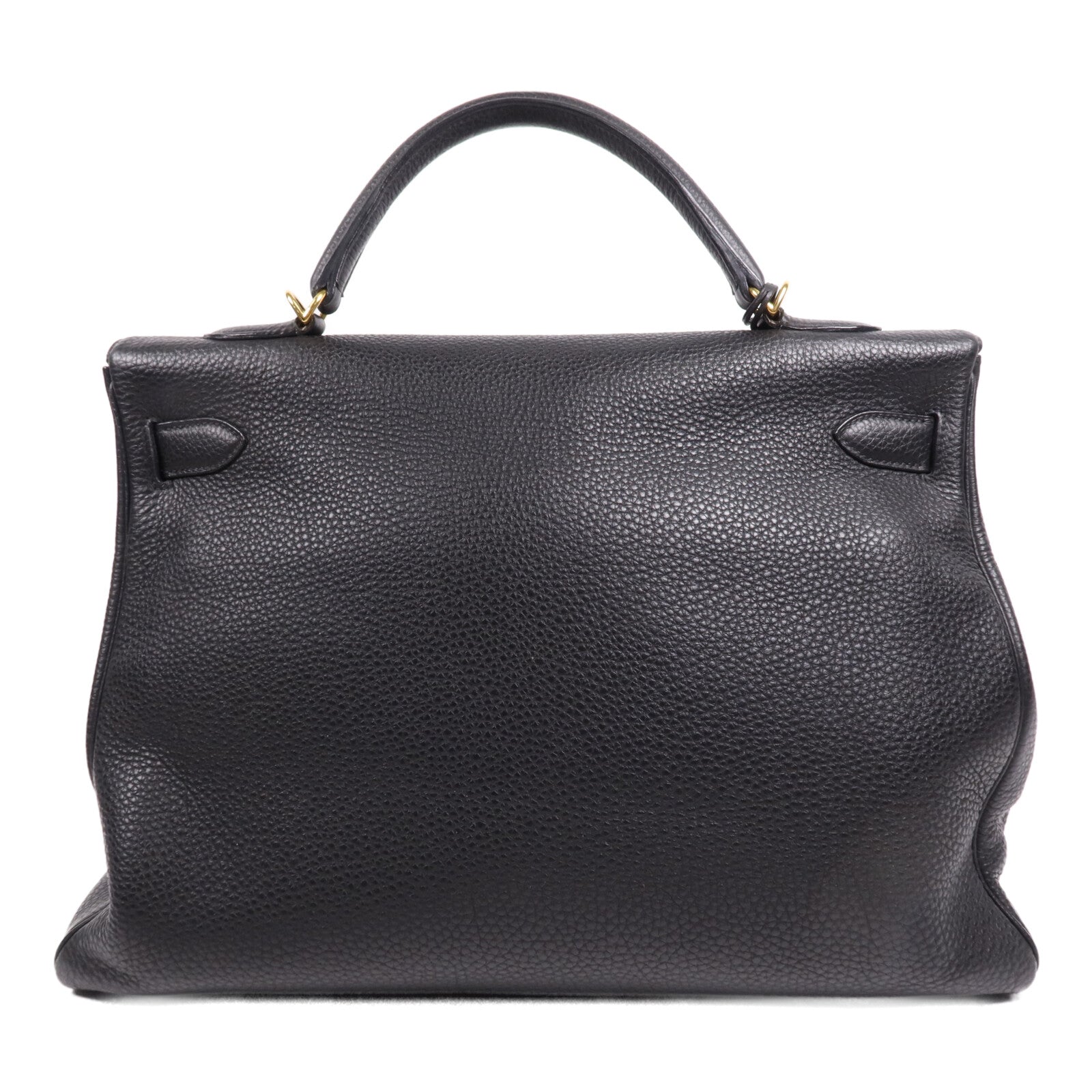 HERMES Togo皮革Kelly40金扣手挽肩背兩用袋Noir