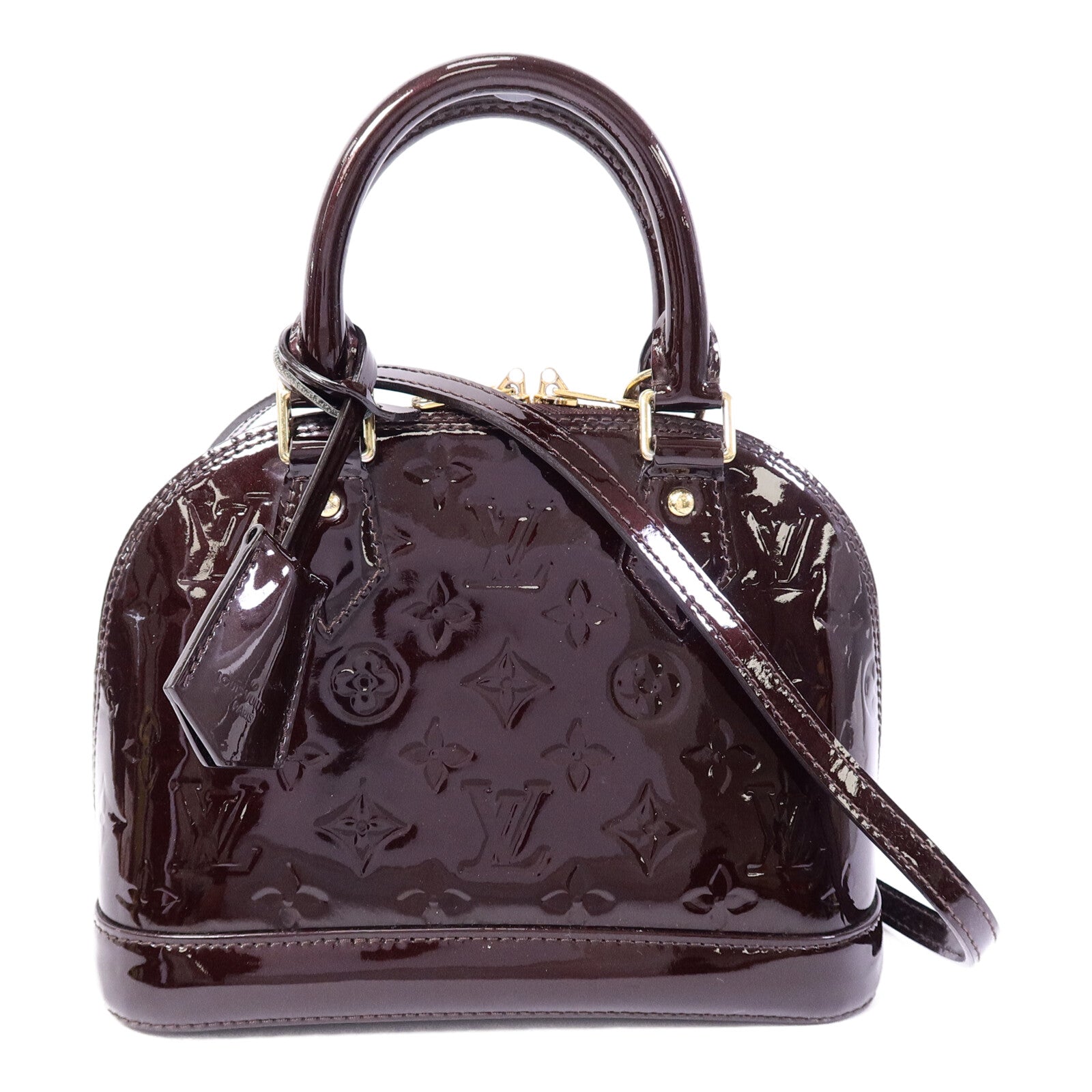 LOUIS VUITTON Monogram Vernis Alma BB手挽肩背兩用袋