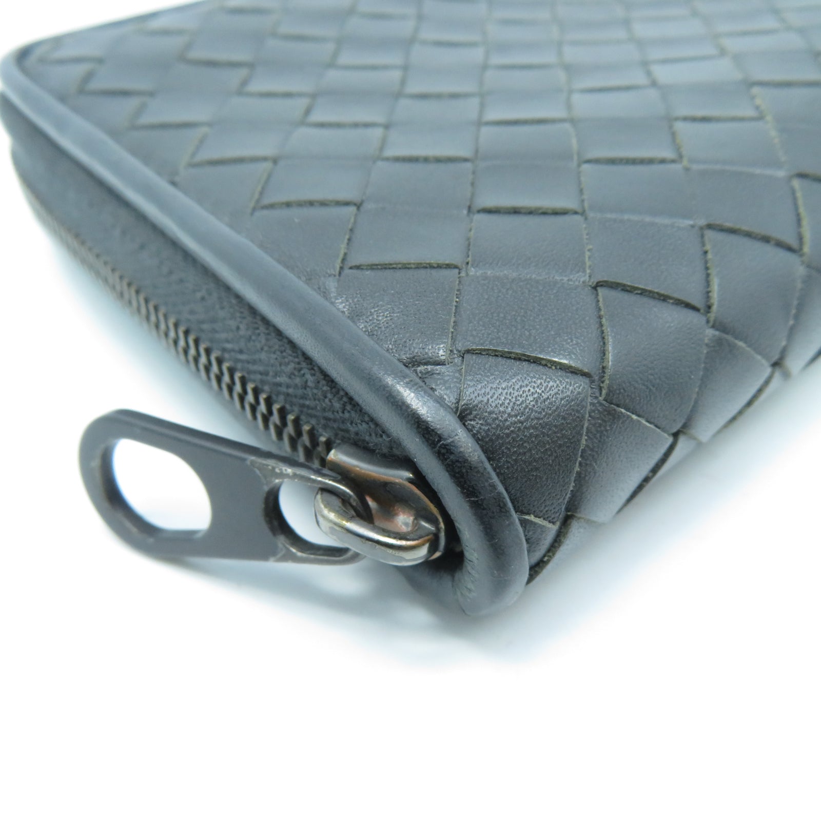 BOTTEGA VENETA 【激減優惠】牛皮皮革Long Wallet錢包灰色