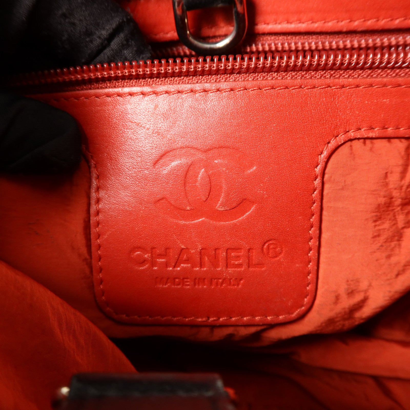 CHANEL 尼龍Handbag銀扣手挽袋