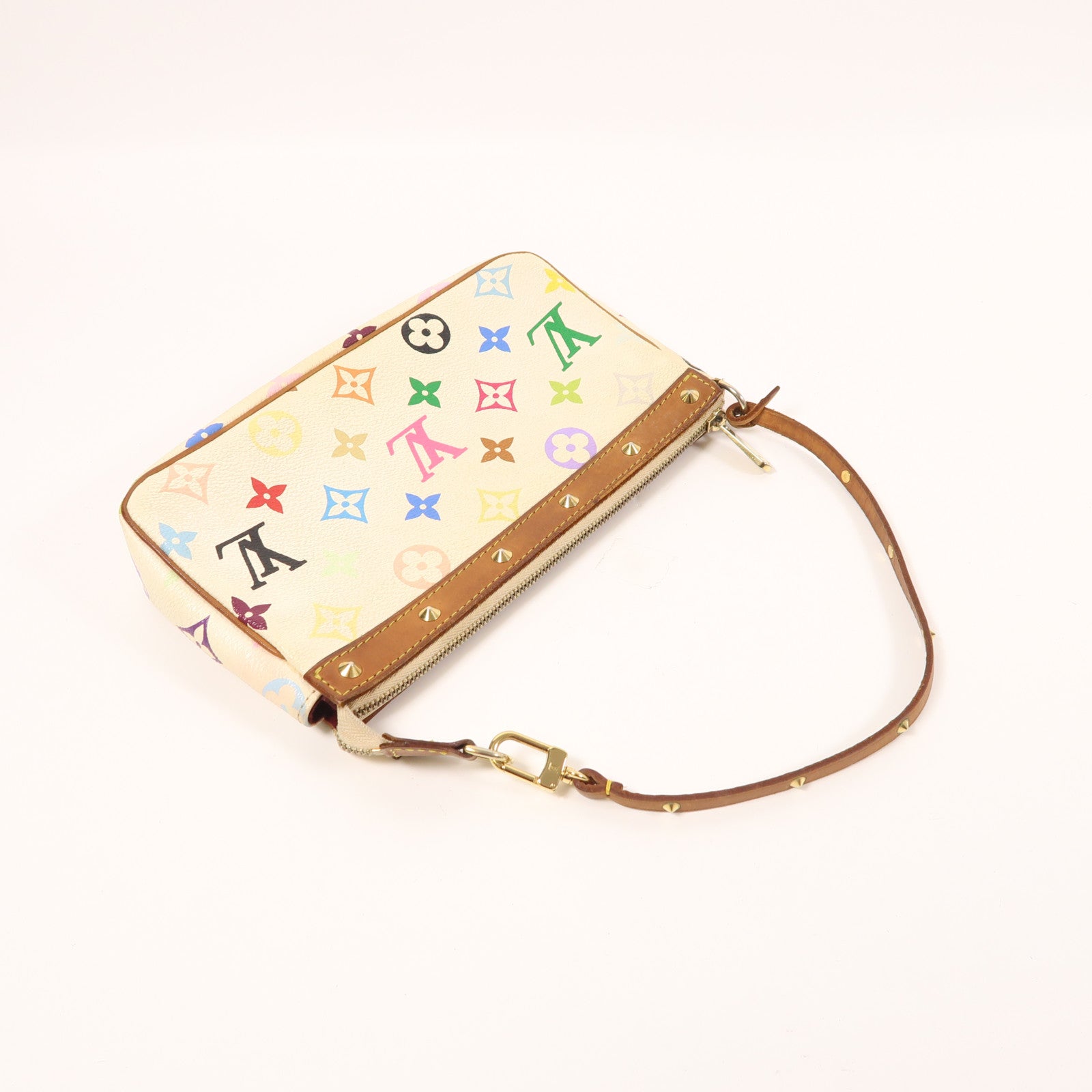 LOUIS VUITTON Monogram Multicolore Pochette Accessoires金扣手挽袋