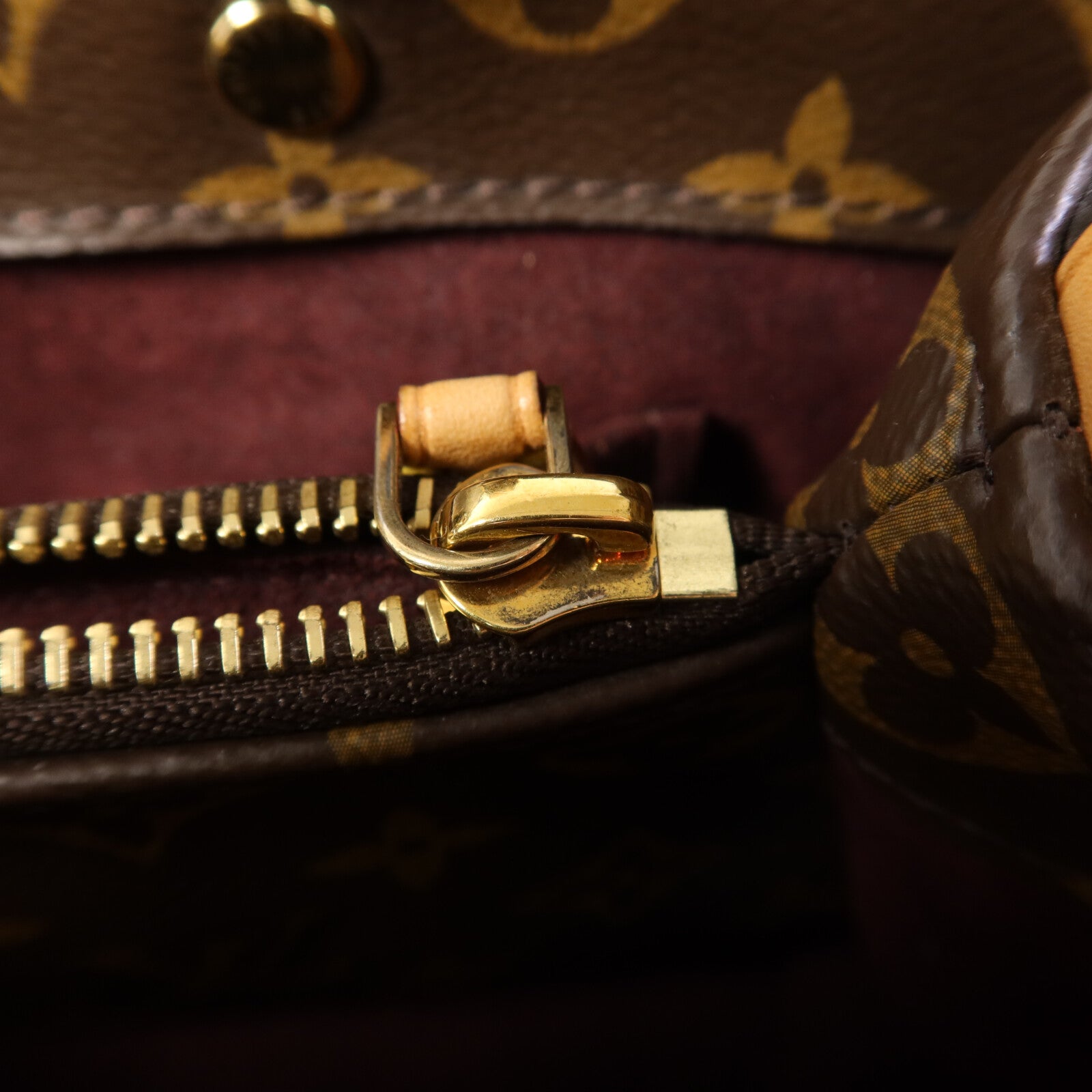 LOUIS VUITTON Monogram Montaigne BB金扣手挽肩背兩用袋棕色