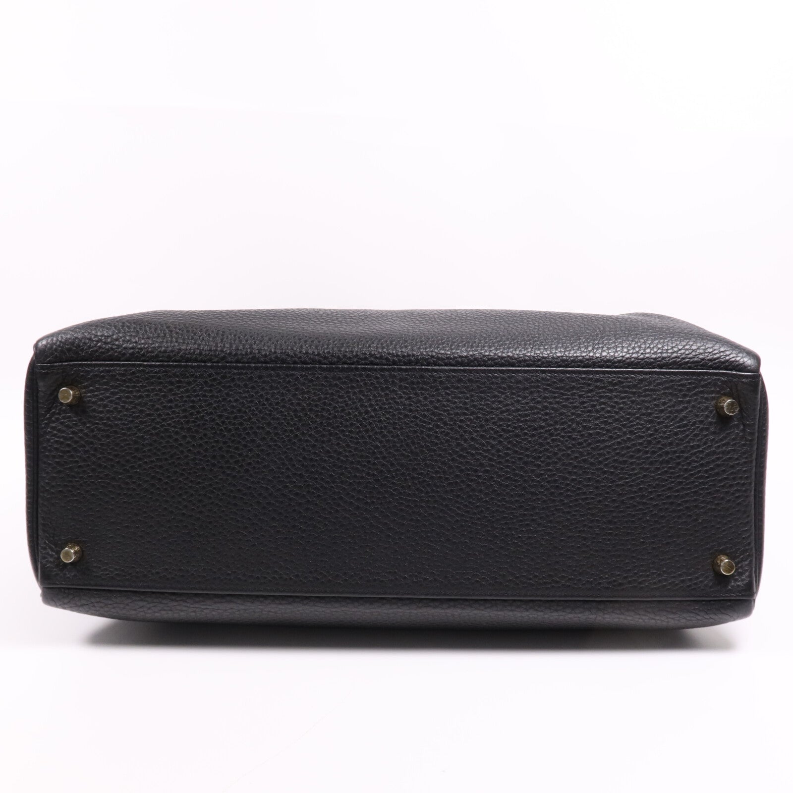 HERMES Togo皮革Kelly40金扣手挽肩背兩用袋Noir