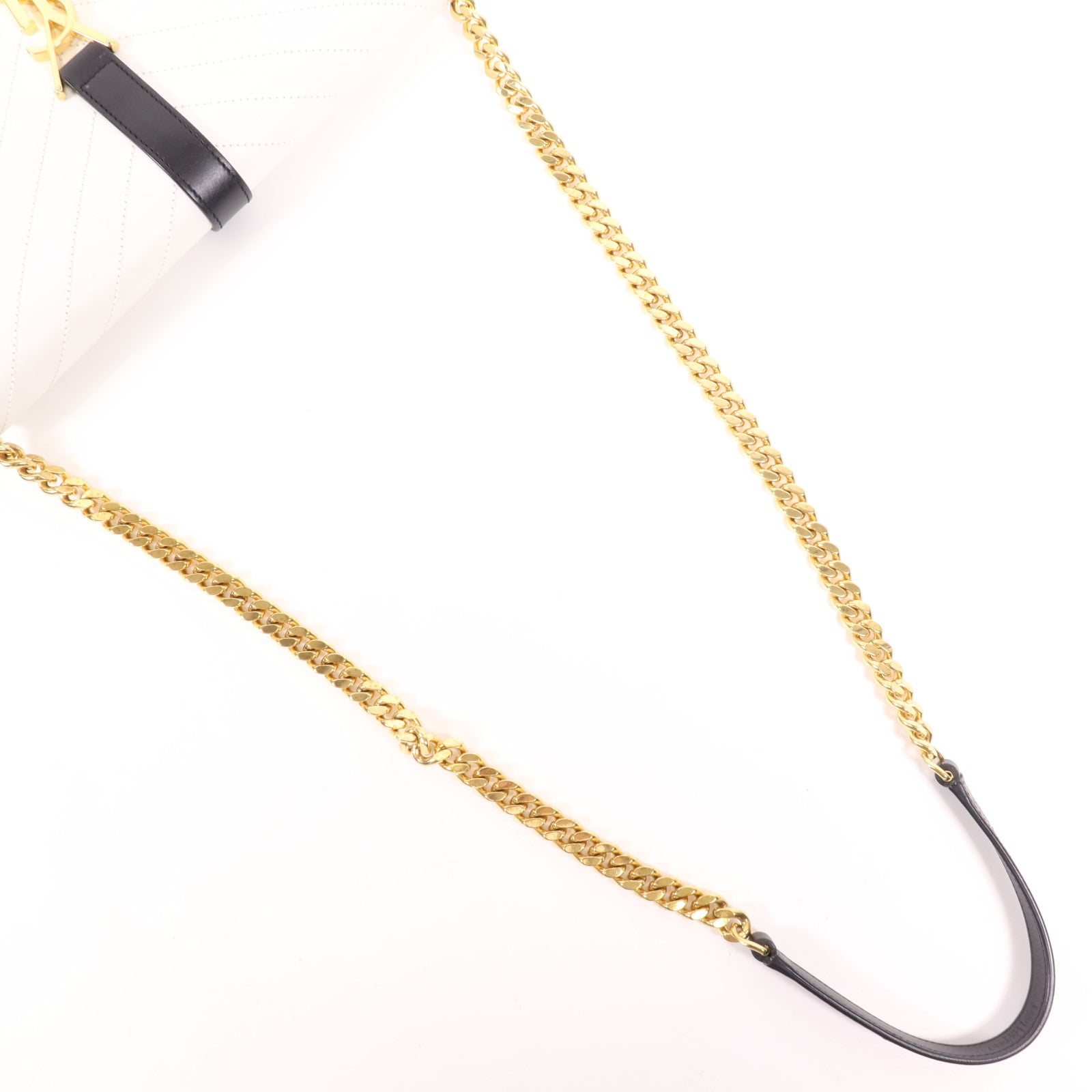 SAINT LAURENT 牛皮皮革Chain Shoulder金扣鏈帶肩背袋