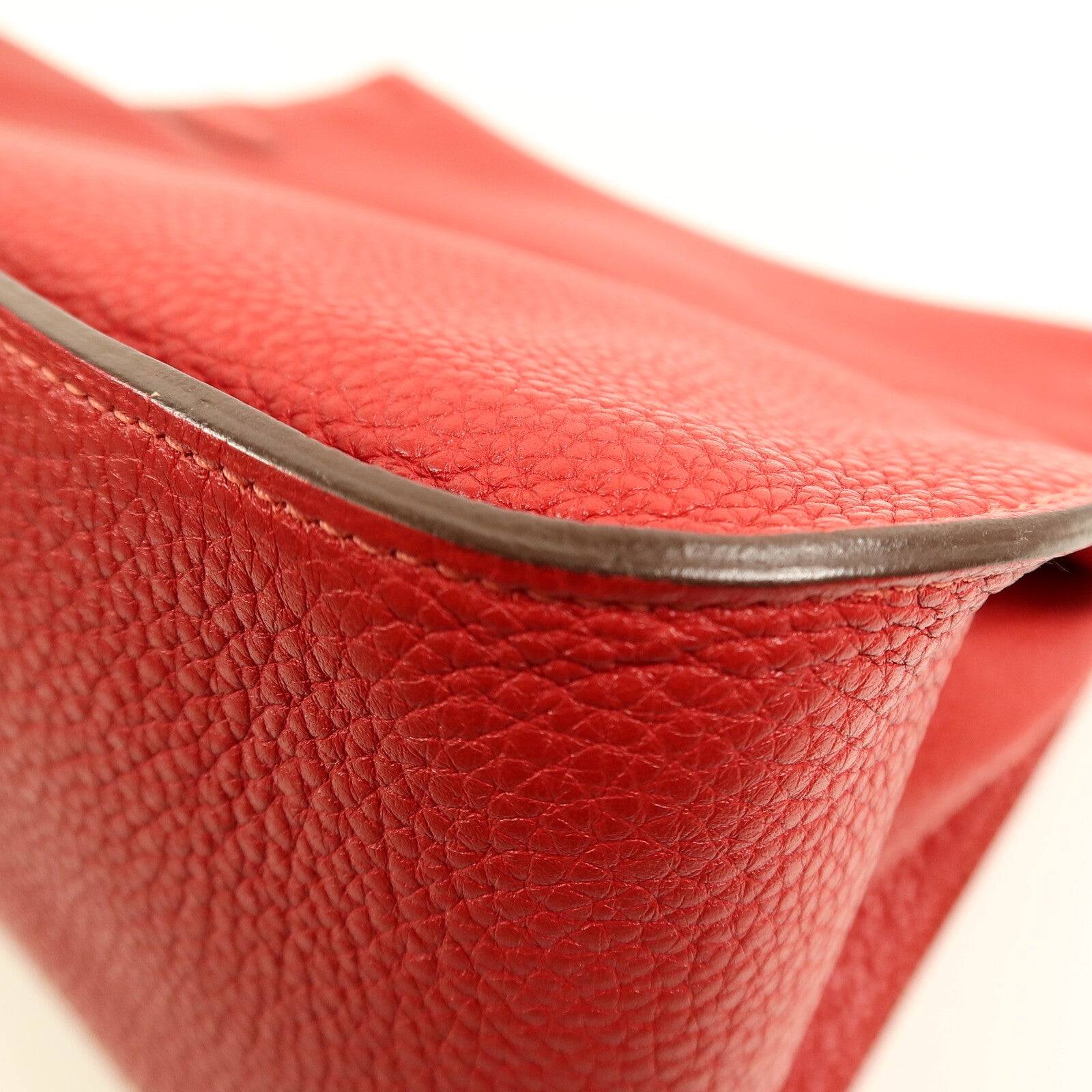 HERMES Togo皮革Jypsiere 34肩背袋Rouge Casaque