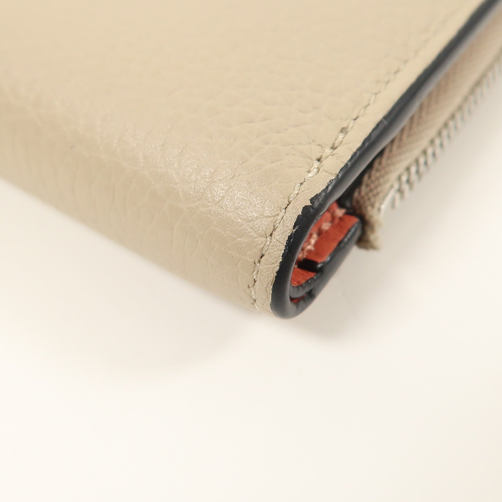 LOEWE SHW Fold Wallet Calfskin Leather Khaki