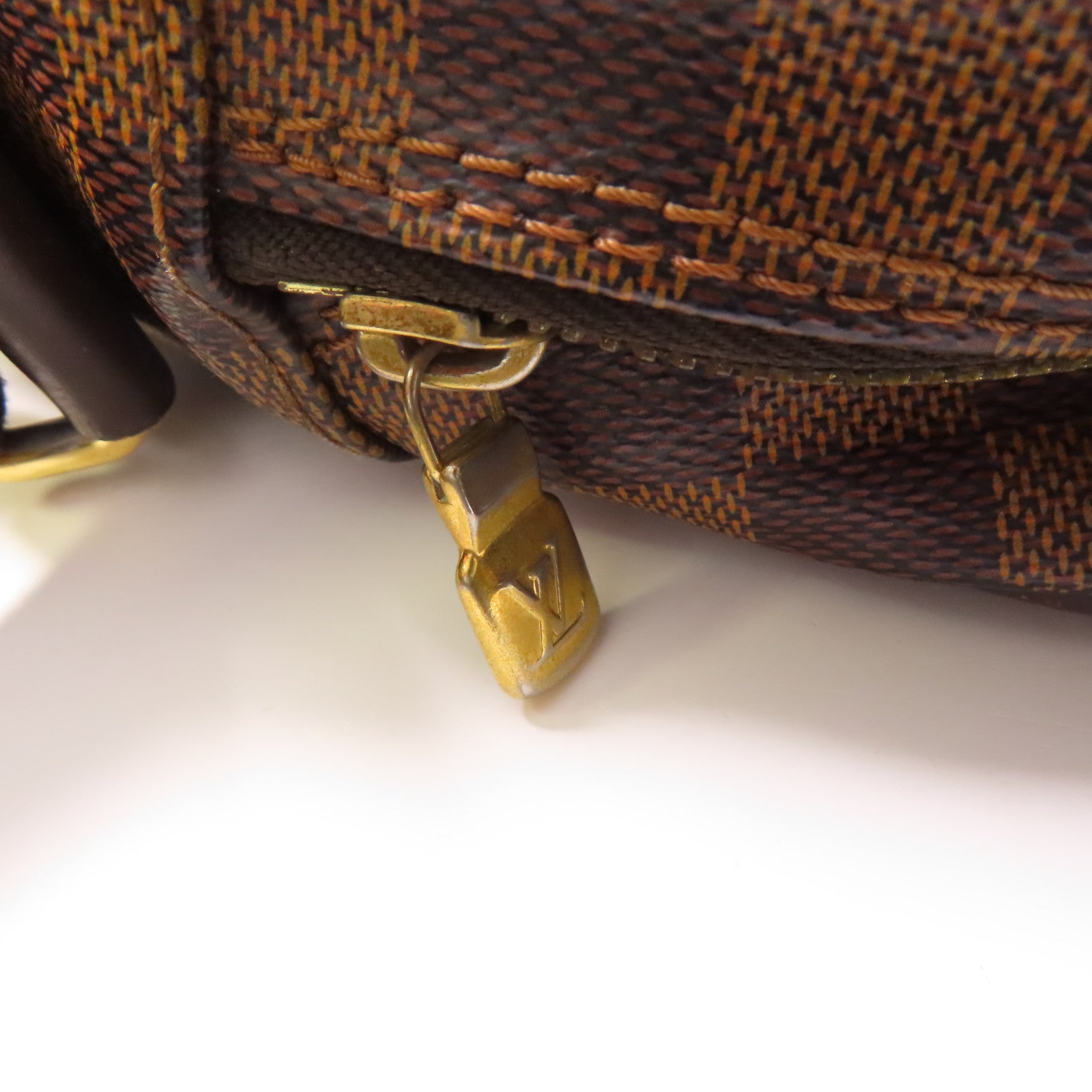 LOUIS VUITTON LV GHW Shelton MM Shoulder Bag N41149 Damier Brown