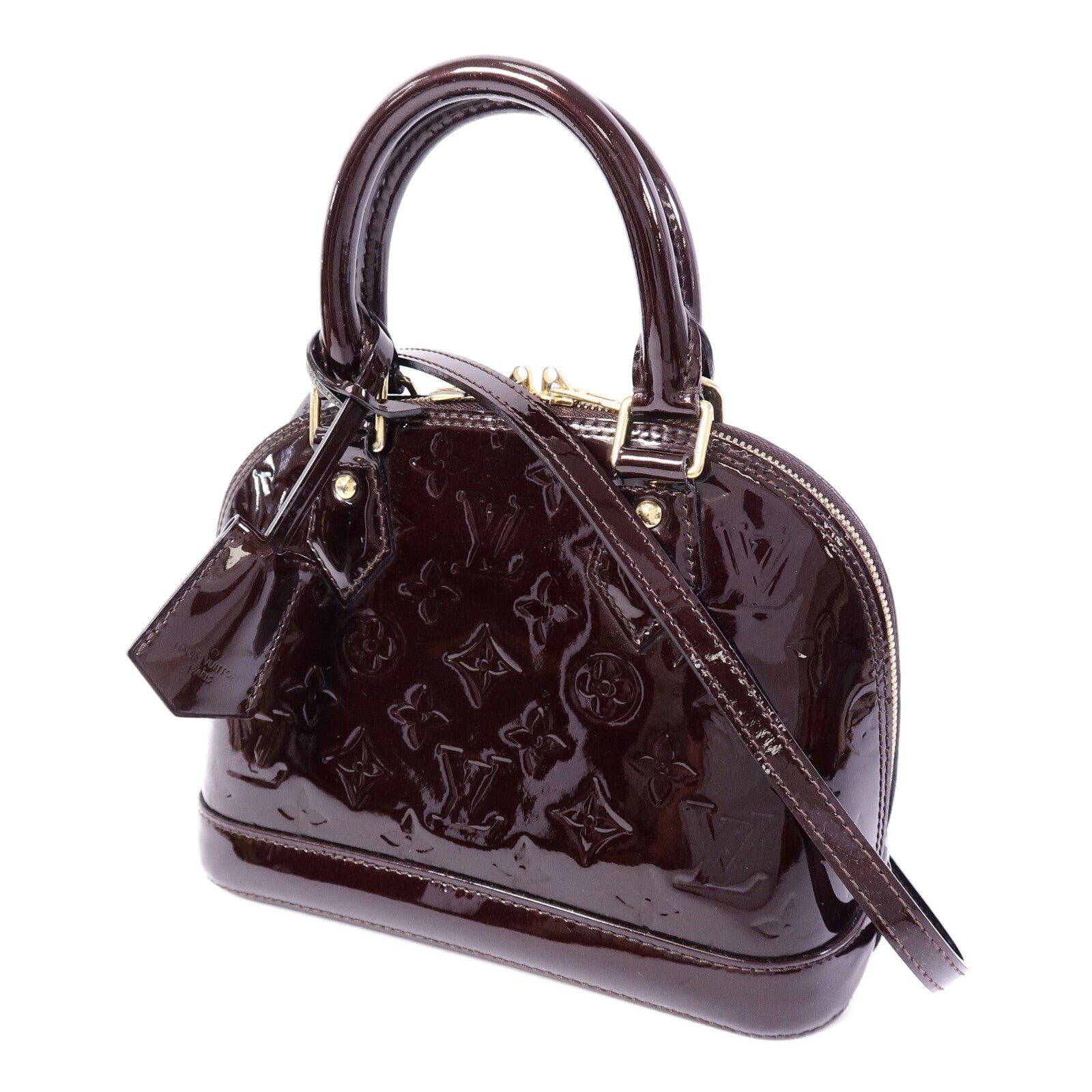 LOUIS VUITTON Monogram Vernis Alma BB手挽肩背兩用袋