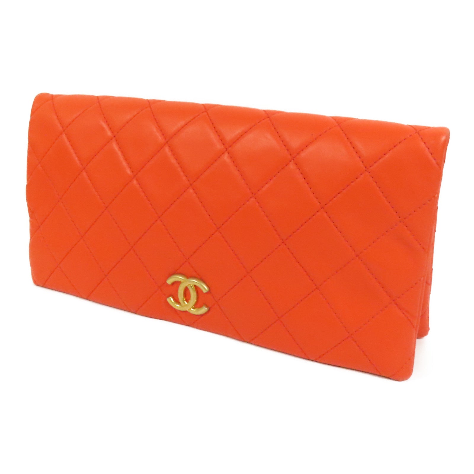 CHANEL 羊皮皮革Clutch金扣手拿包