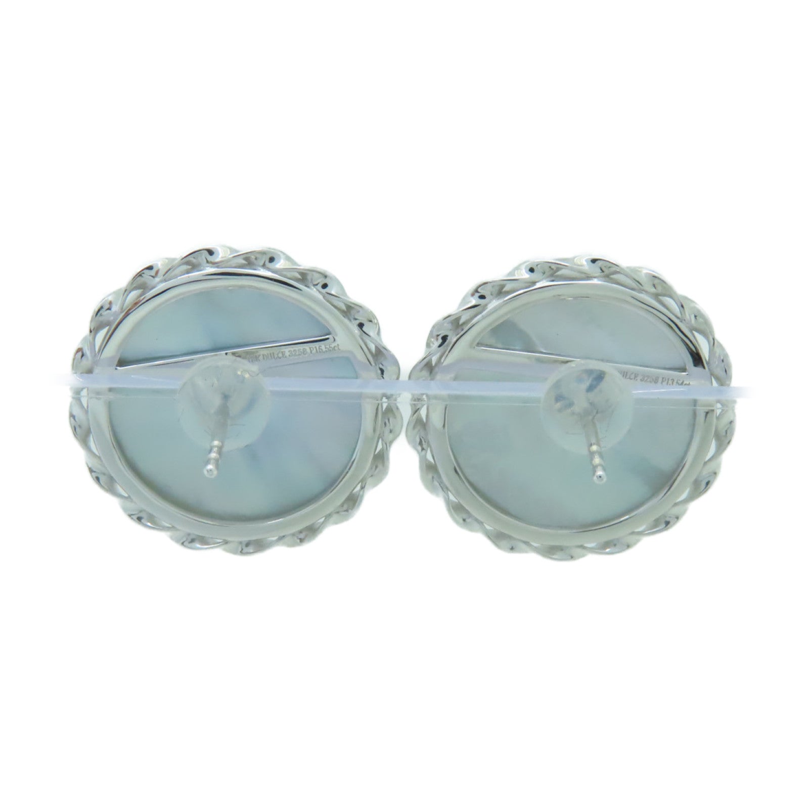 JEWELRY 【激減優惠】18K白金Pearl Earrings珍珠耳環淺藍色