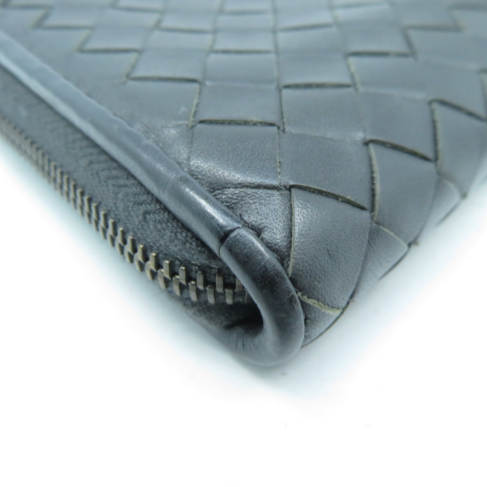 BOTTEGA VENETA 【激減優惠】牛皮皮革Long Wallet錢包灰色