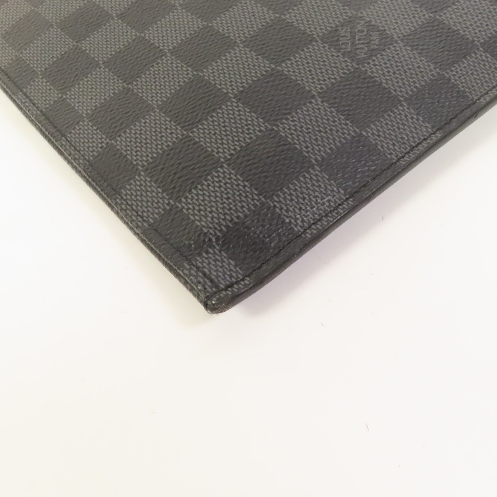 LOUIS VUITTON Damier Graphite Pochette Jour GM銀扣手提包