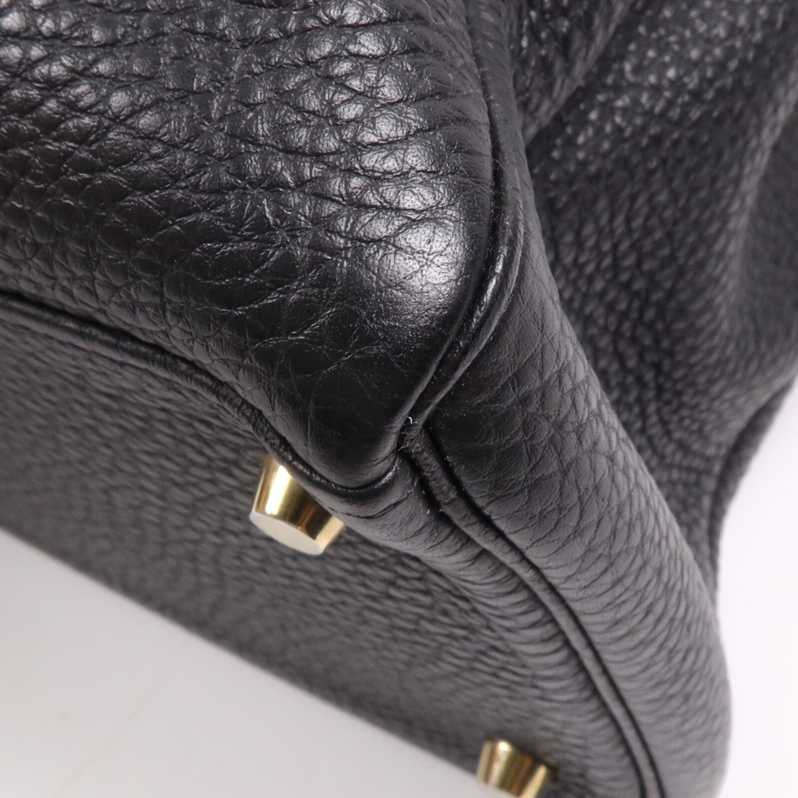 HERMES Togo皮革Kelly40金扣手挽肩背兩用袋Noir