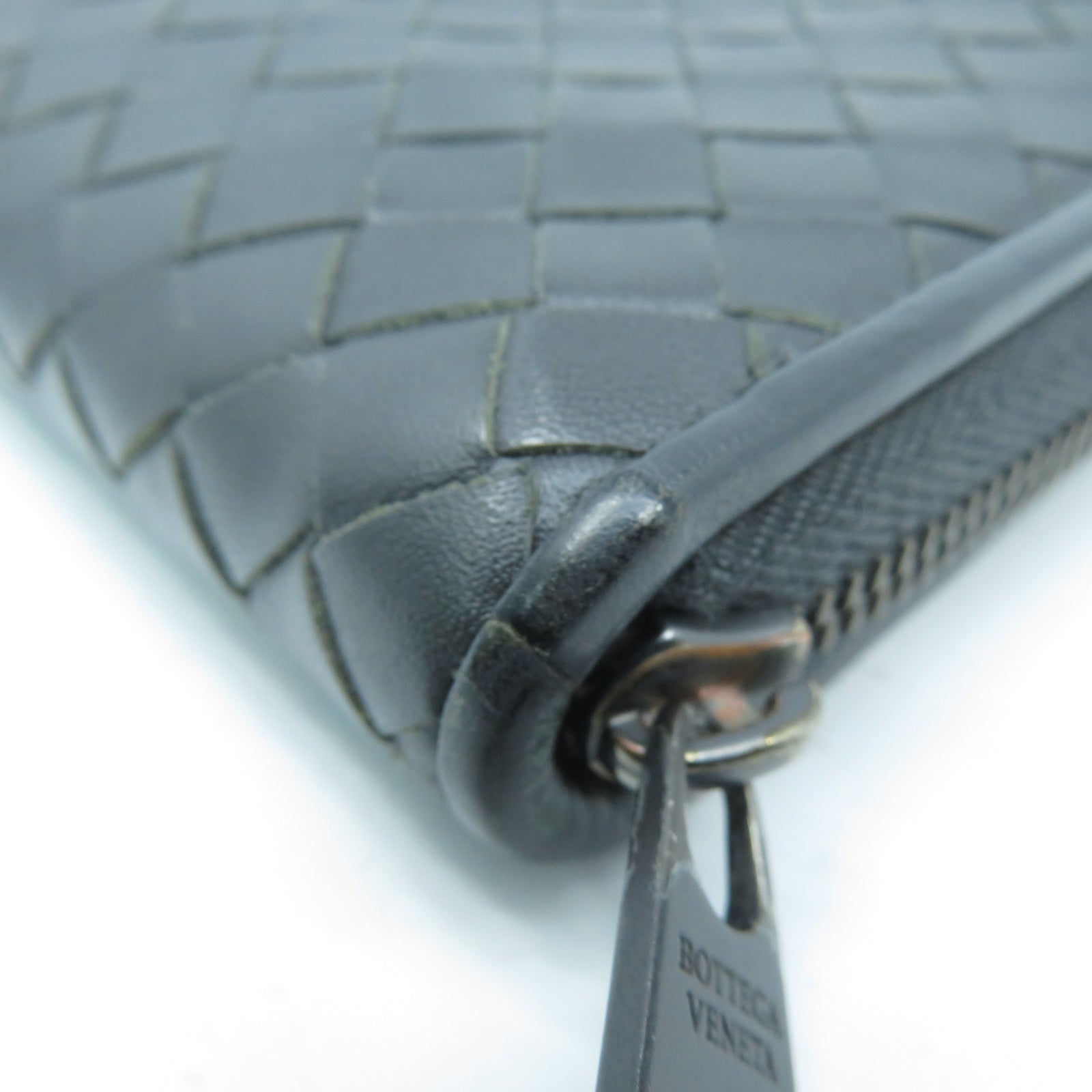 BOTTEGA VENETA 【激減優惠】牛皮皮革Long Wallet錢包灰色