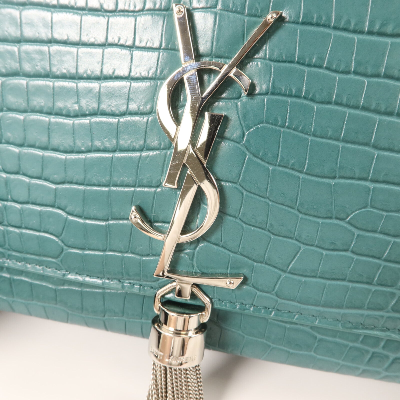 SAINT LAURENT 牛皮皮革Kate Tassel Medium鏈帶肩背袋