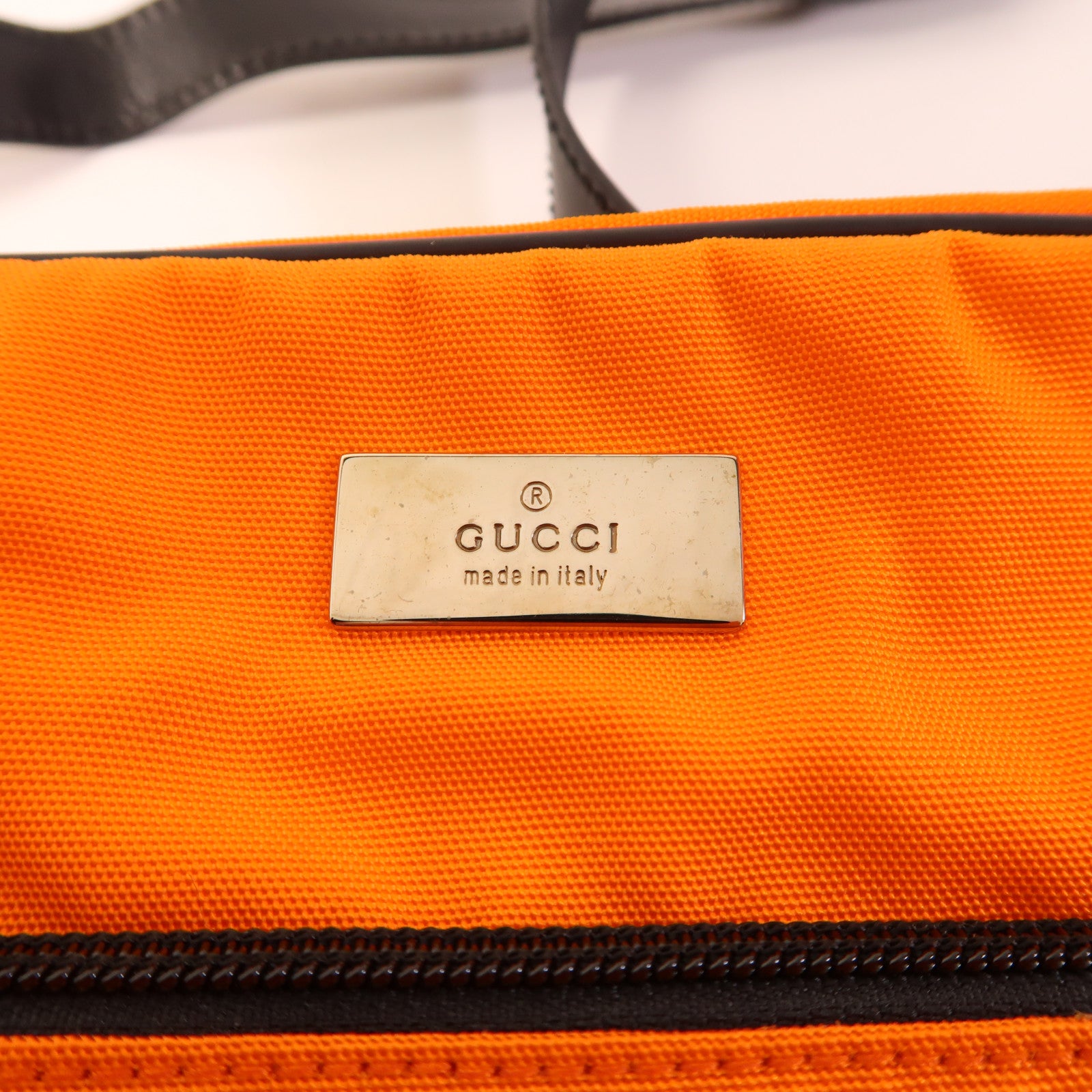 GUCCI 【萬聖節商品】尼龍Nylon Flight Messenger Bag銀扣手挽袋