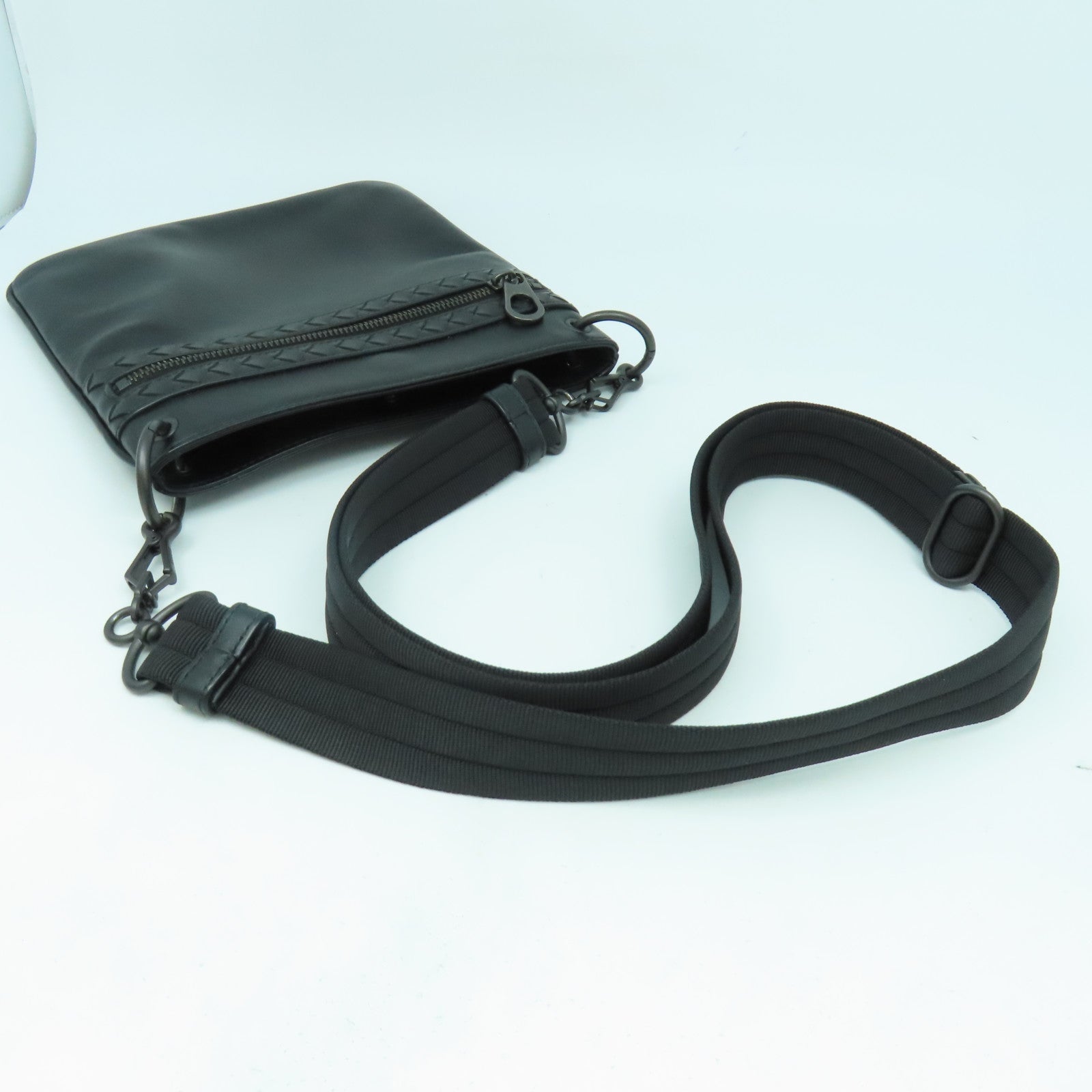 BOTTEGA VENETA 【清倉大減價】羊皮皮革Shoulder Bag肩背袋黑色