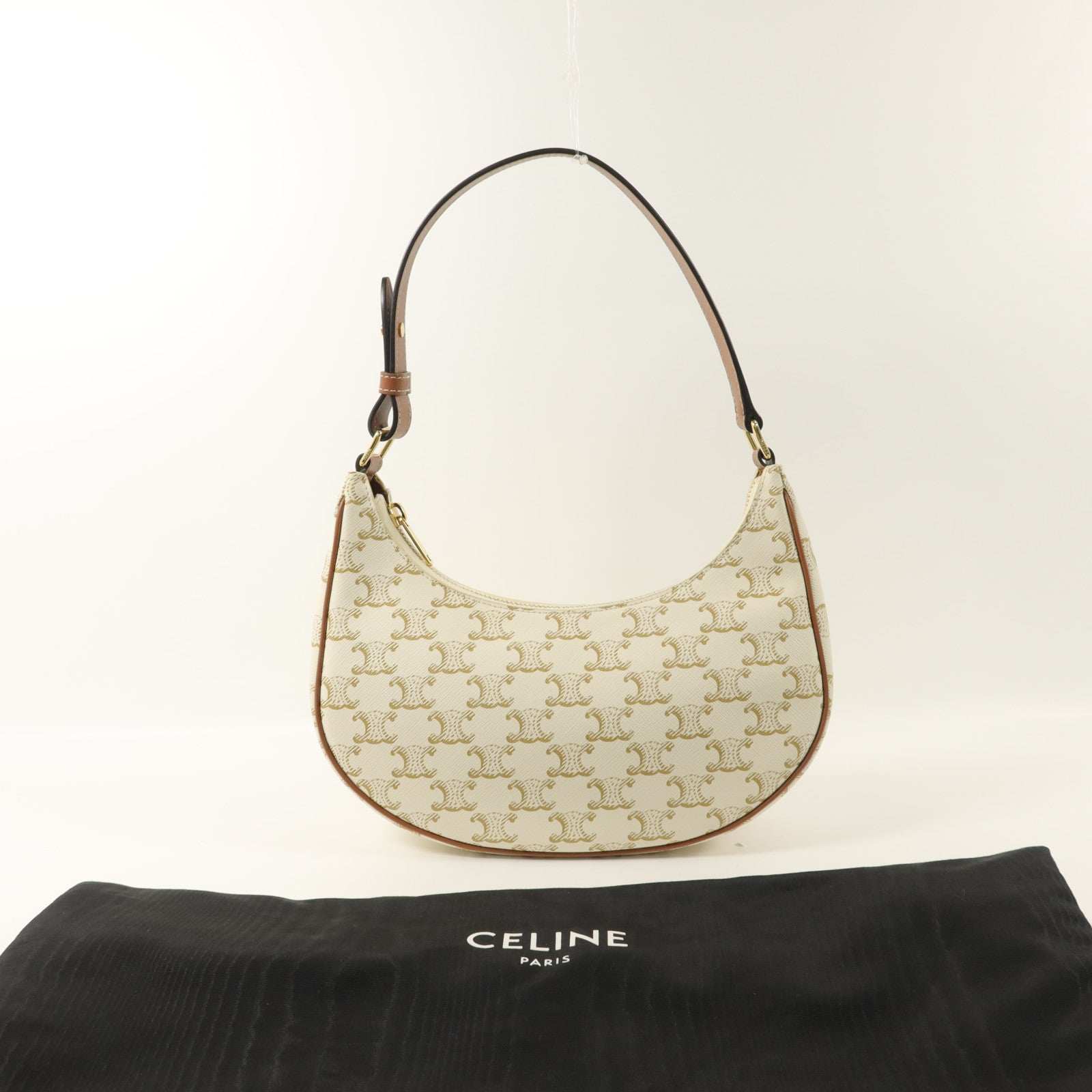 CELINE 塗層帆布Triomphe Ava Medium肩背袋