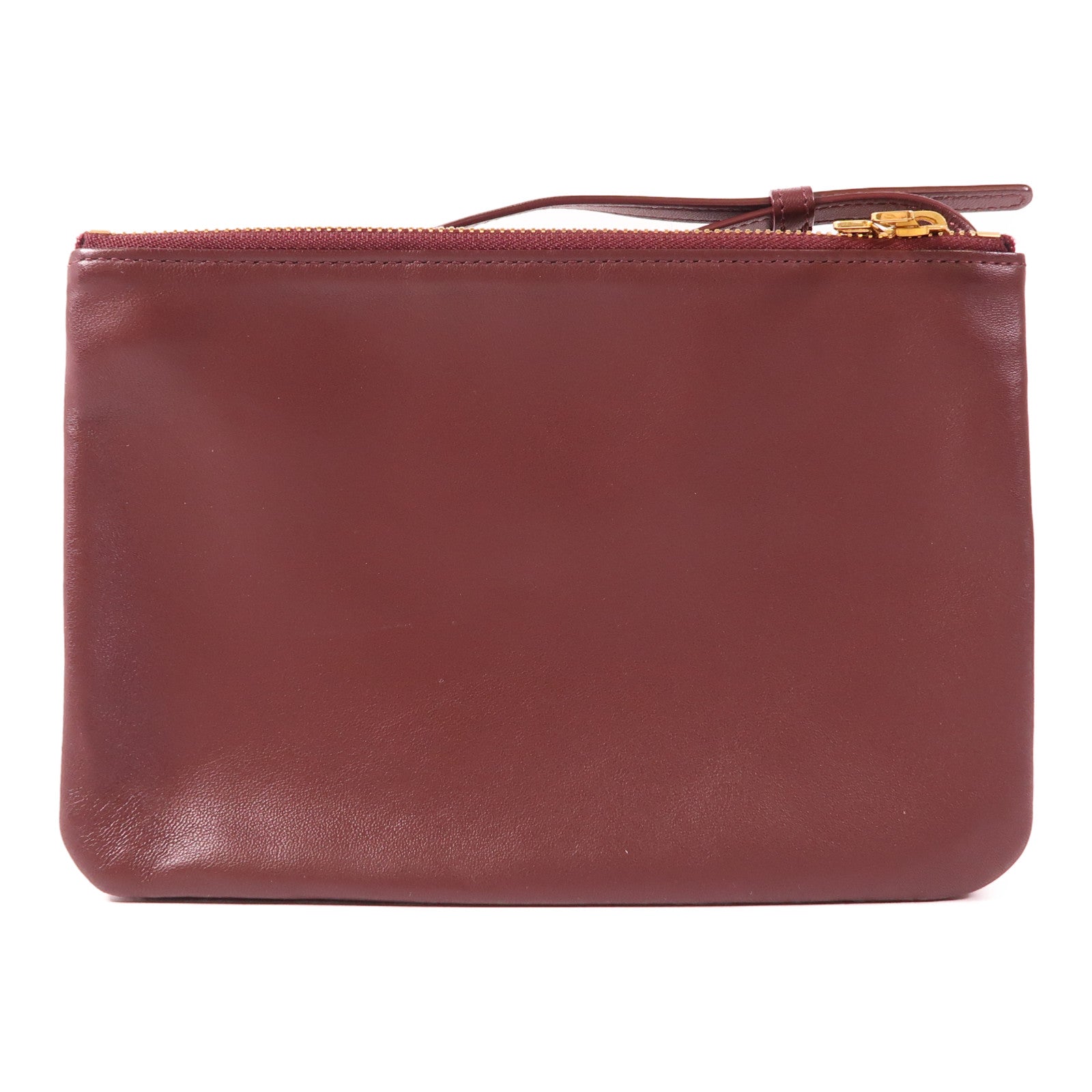 CELINE GHW Trio Shoulder Bag Lambskin Leather Red