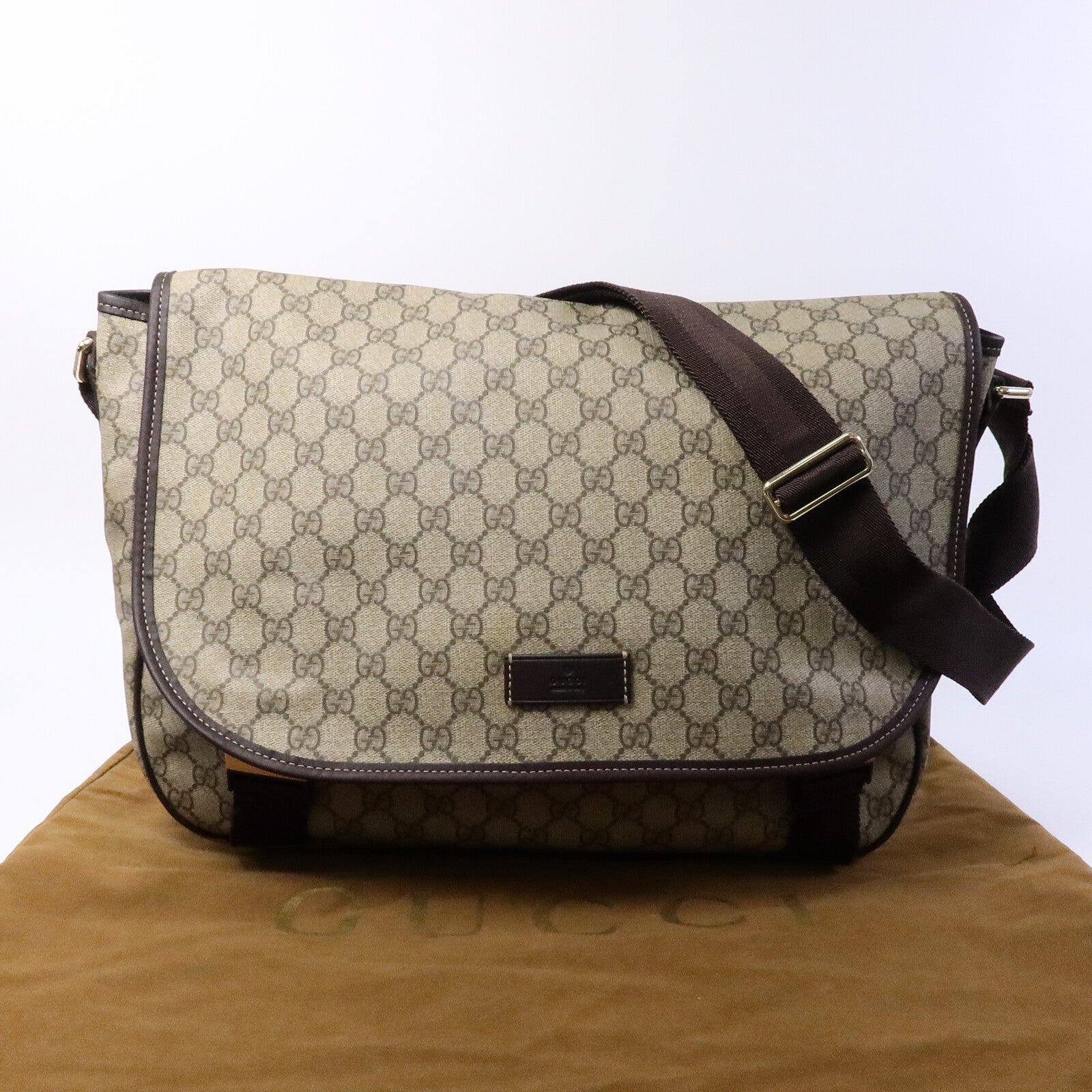 GUCCI 塗層帆布Messenger Bag肩背袋