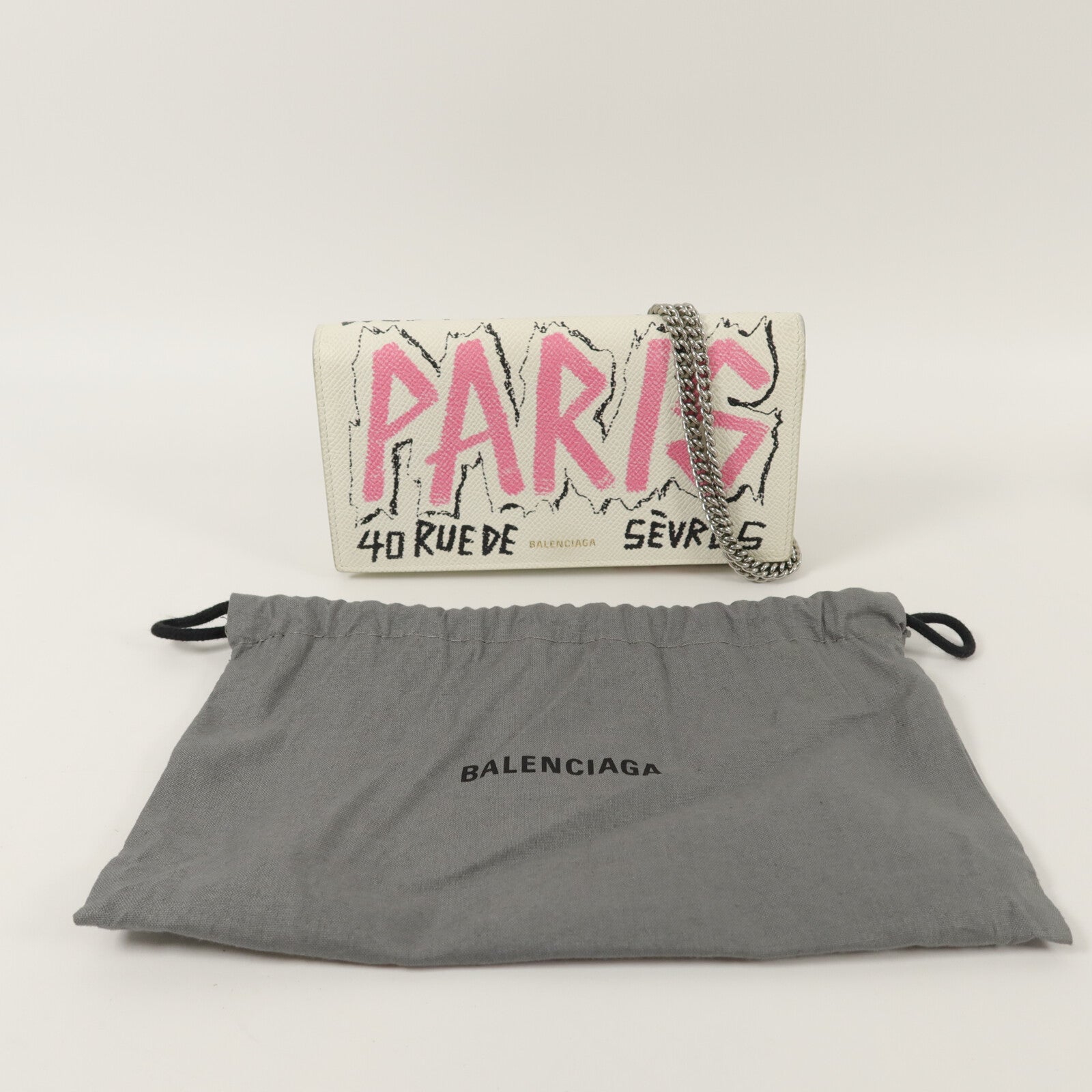 BALENCIAGA 牛皮皮革Wallet With Chain鏈帶肩背袋