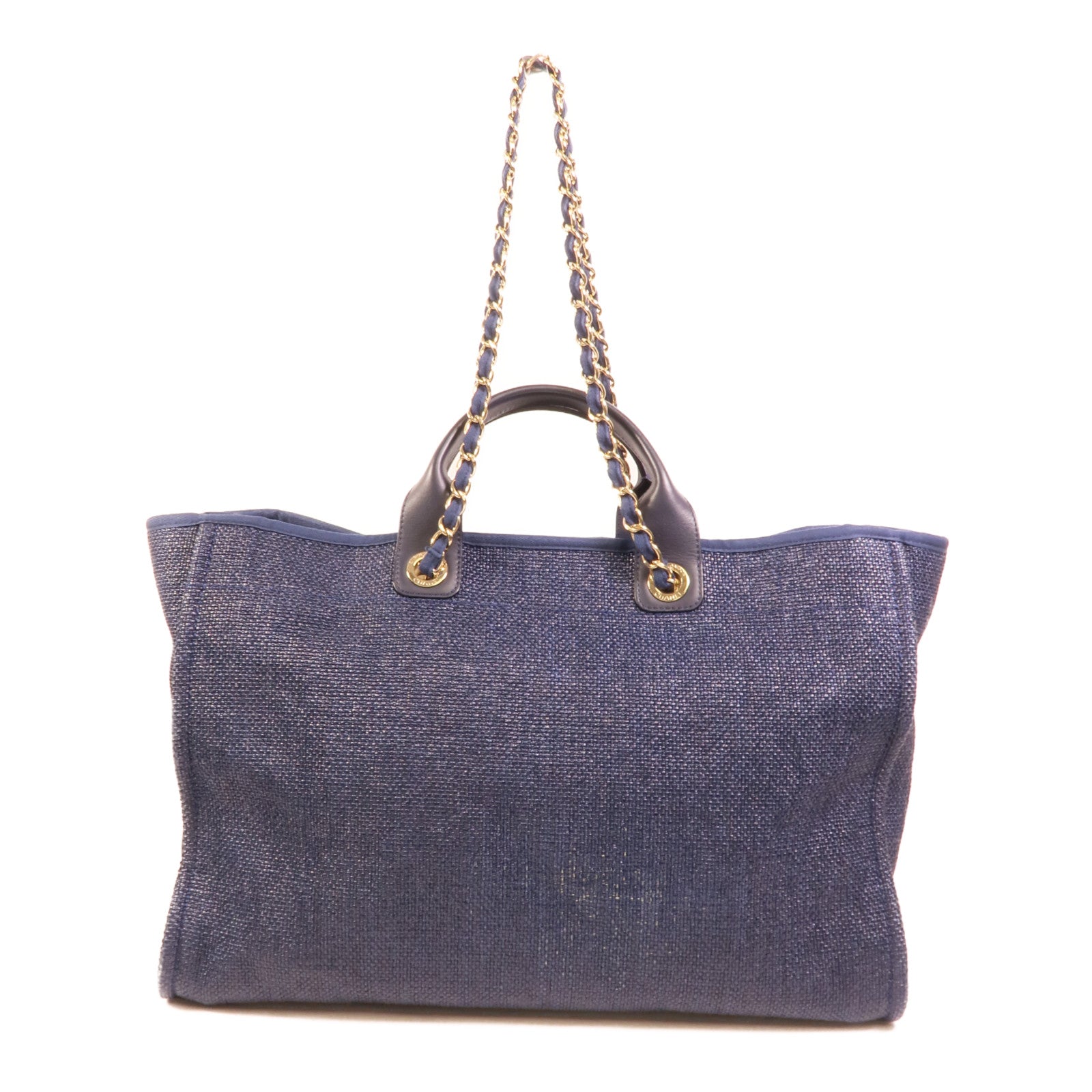 CHANEL Raffia/帆布Deauville Tote Bag手挽肩背兩用袋